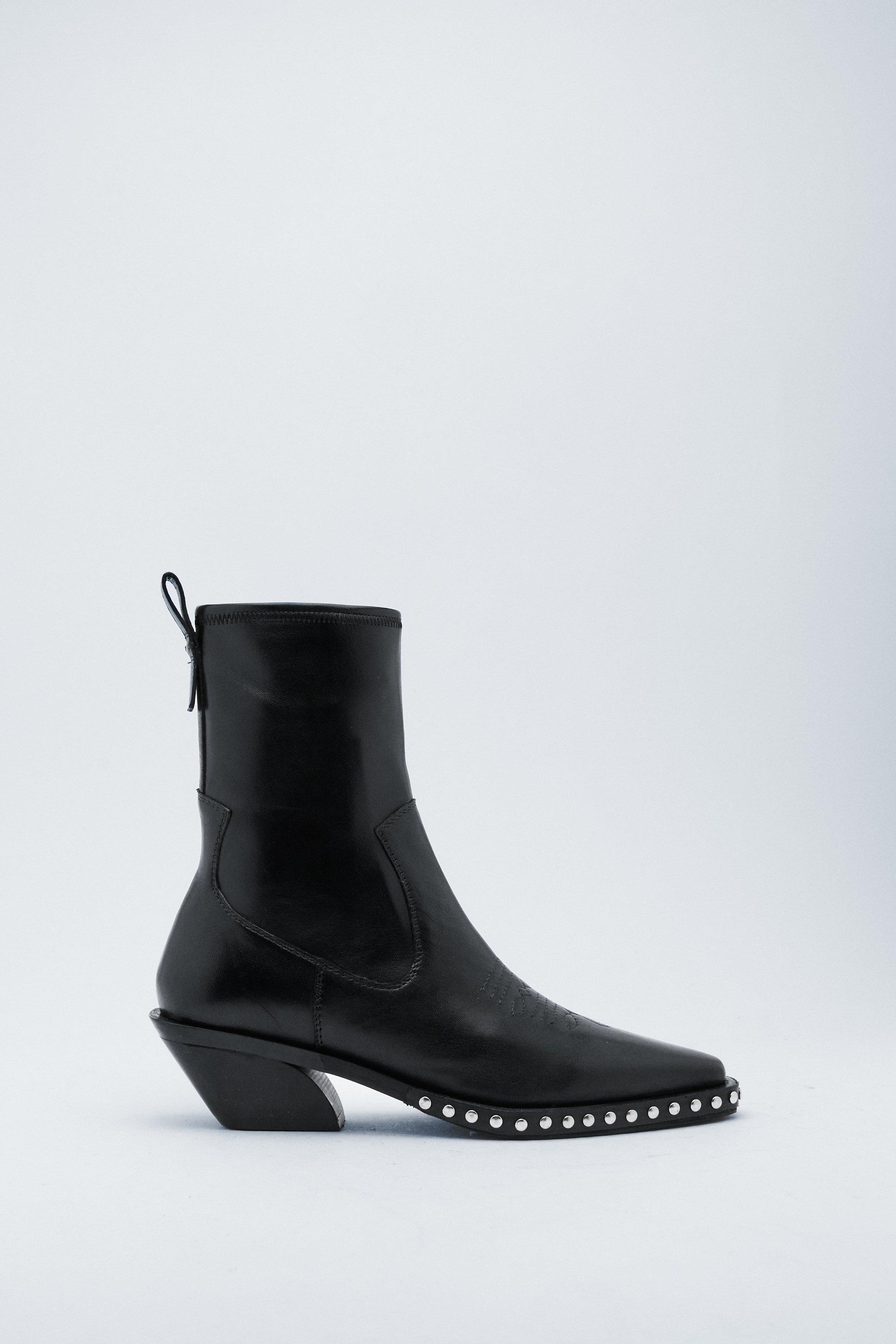 Black studded sock clearance boots