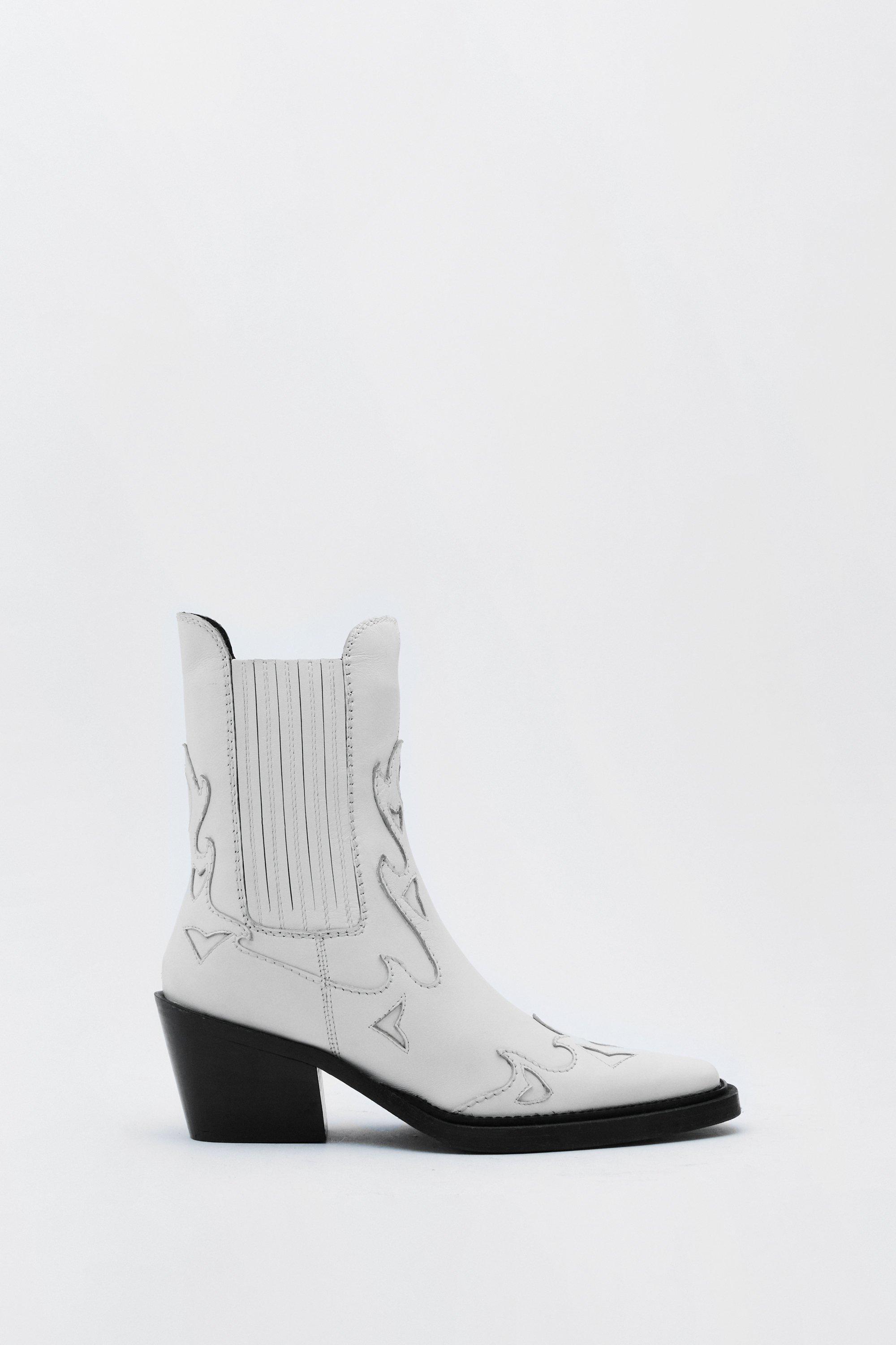 Nasty gal black and hotsell white boots