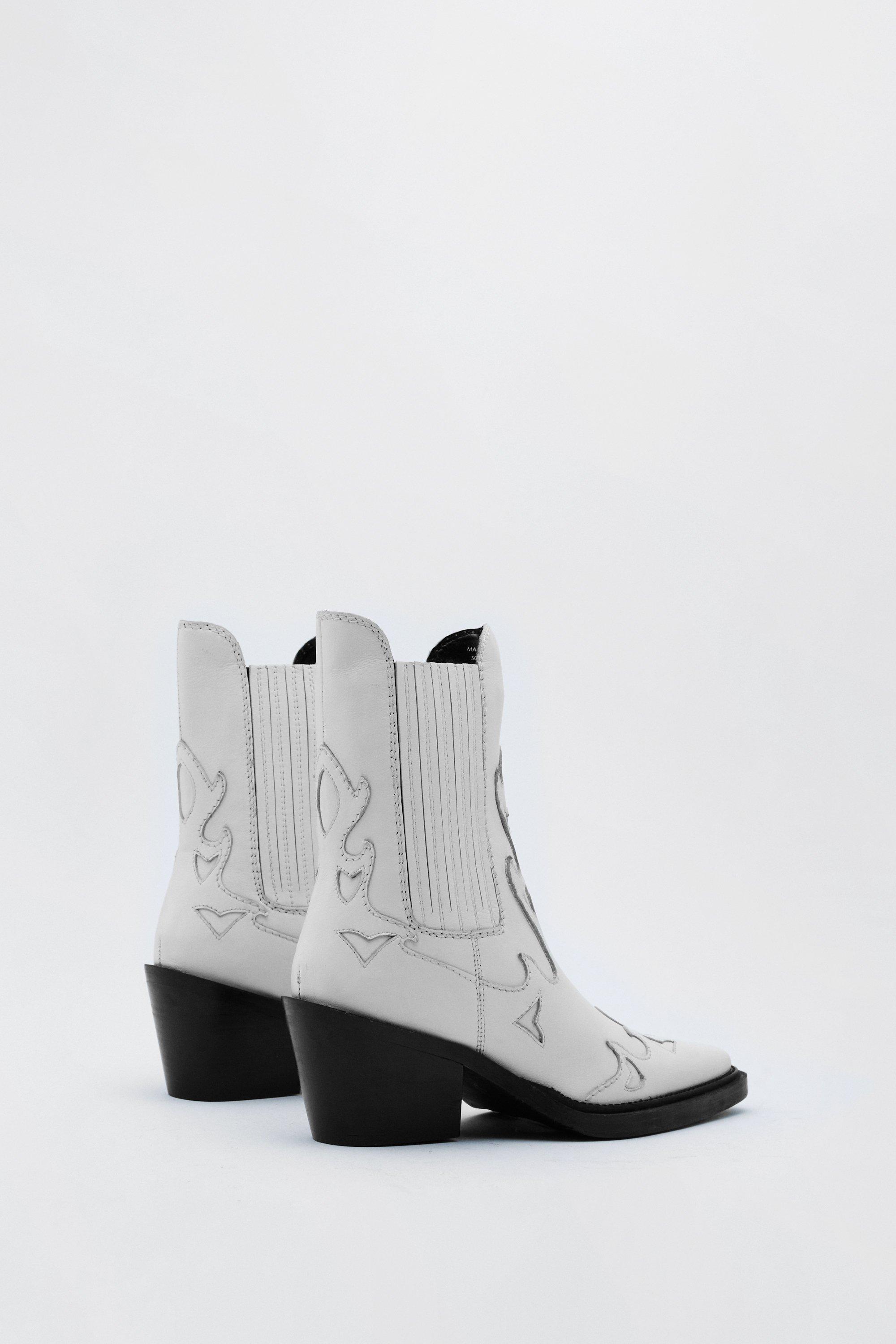 white ankle cowgirl boots