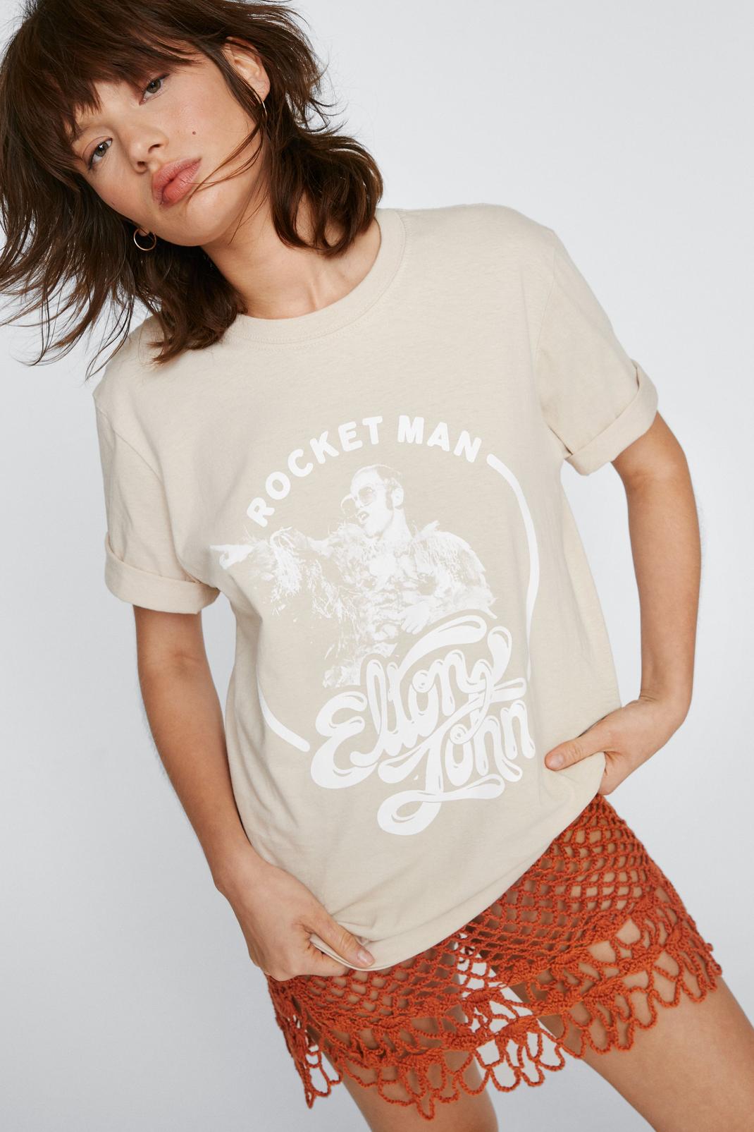 Stone Elton John 'Rocket Man' Graphic T-Shirt image number 1