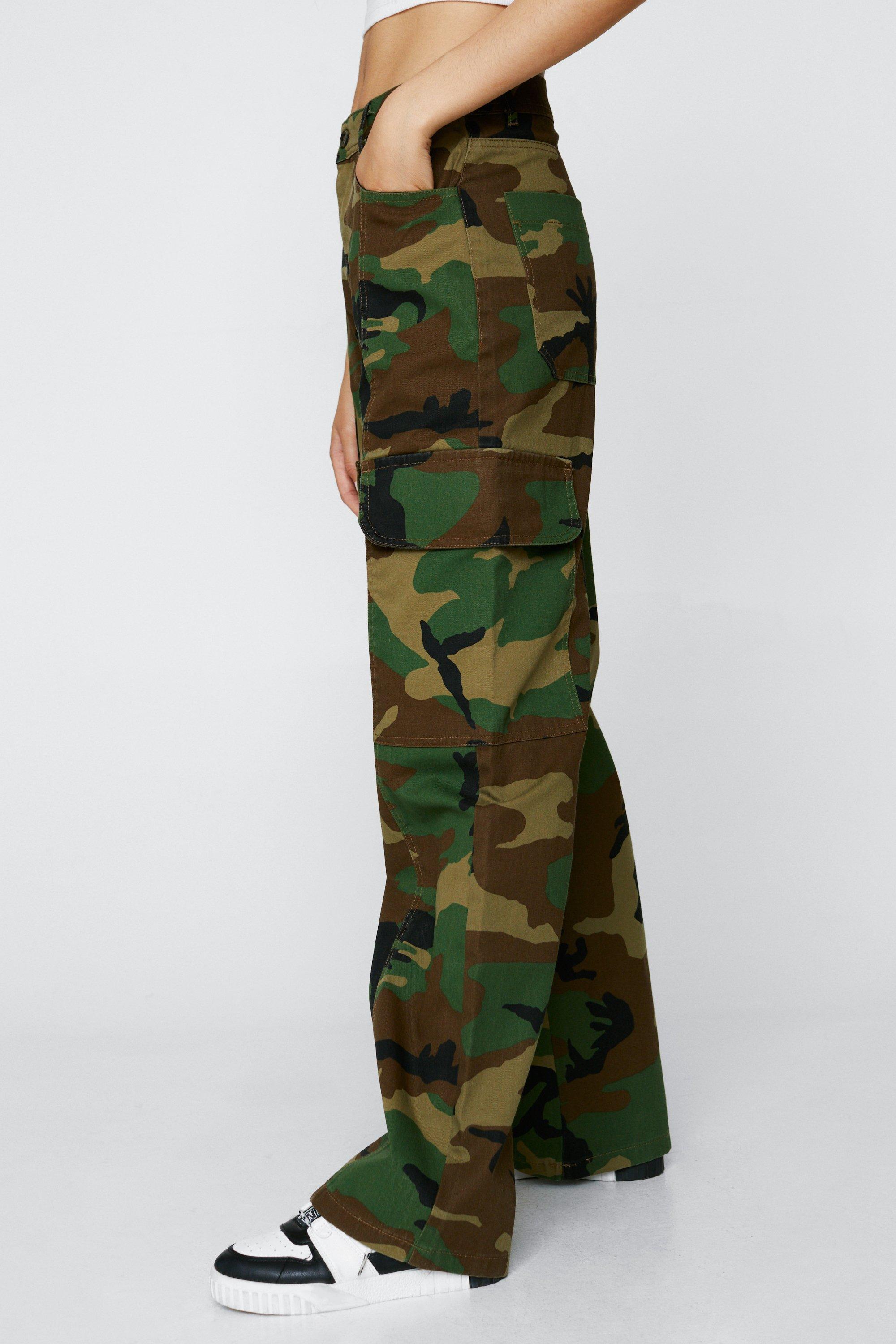 Cargo on sale print trousers