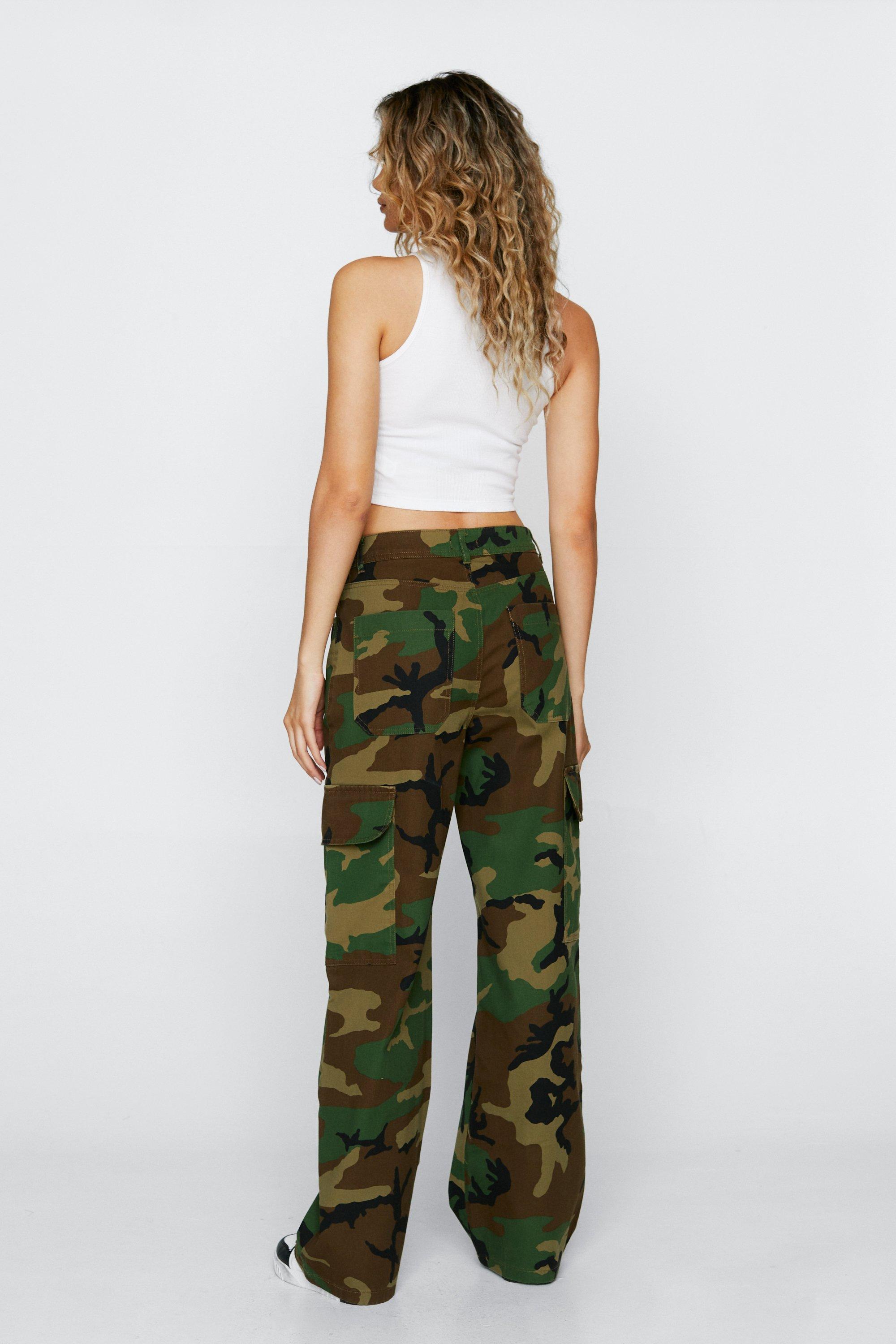 Sanctuary Womens Denim Camo Cigarette Pants Green 32 