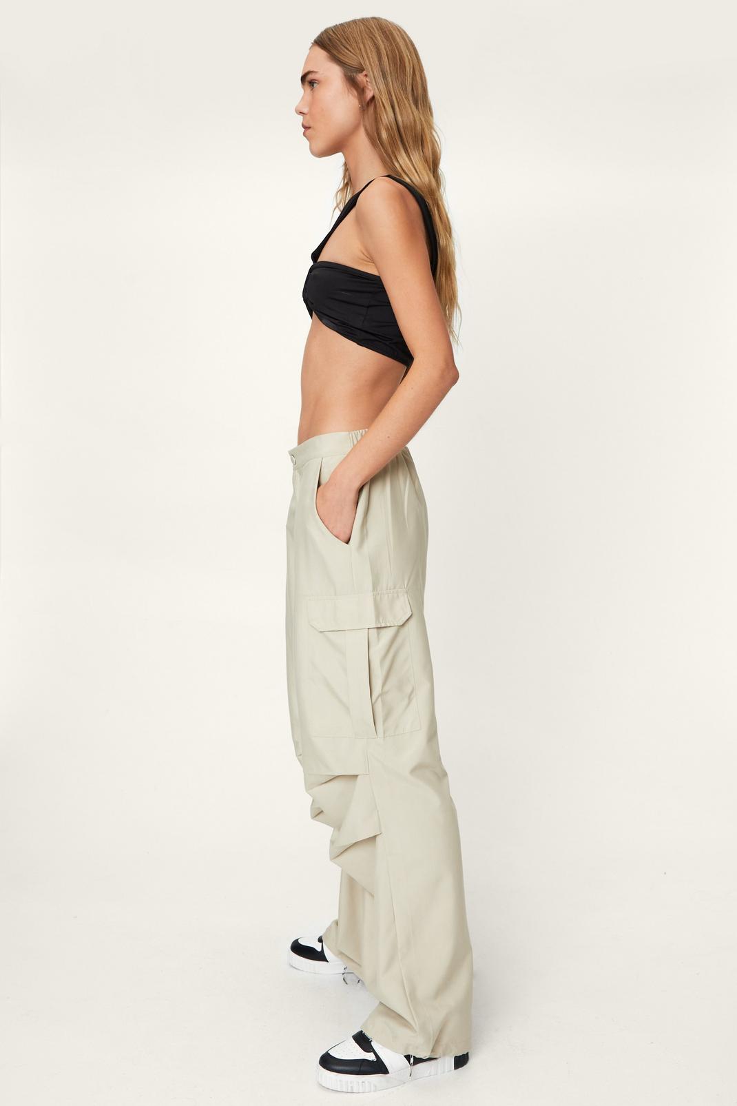 Beige Cuffed Cargo Trouser image number 1