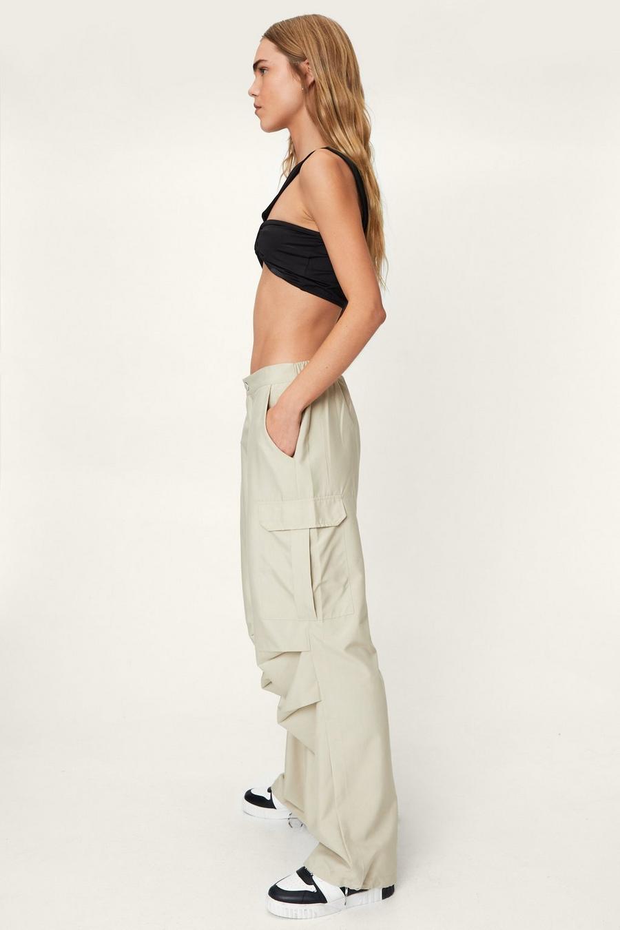 Cuffed Low Rise Cargo Pants
