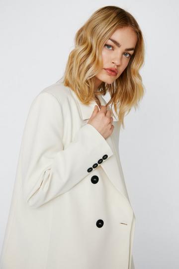White Tailored Double Breasted Blazer