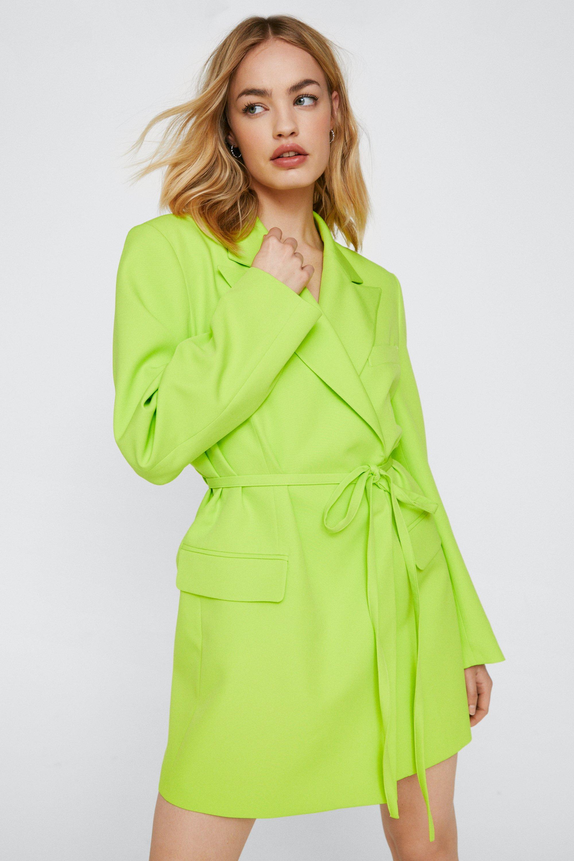 Blazer dress neon sale