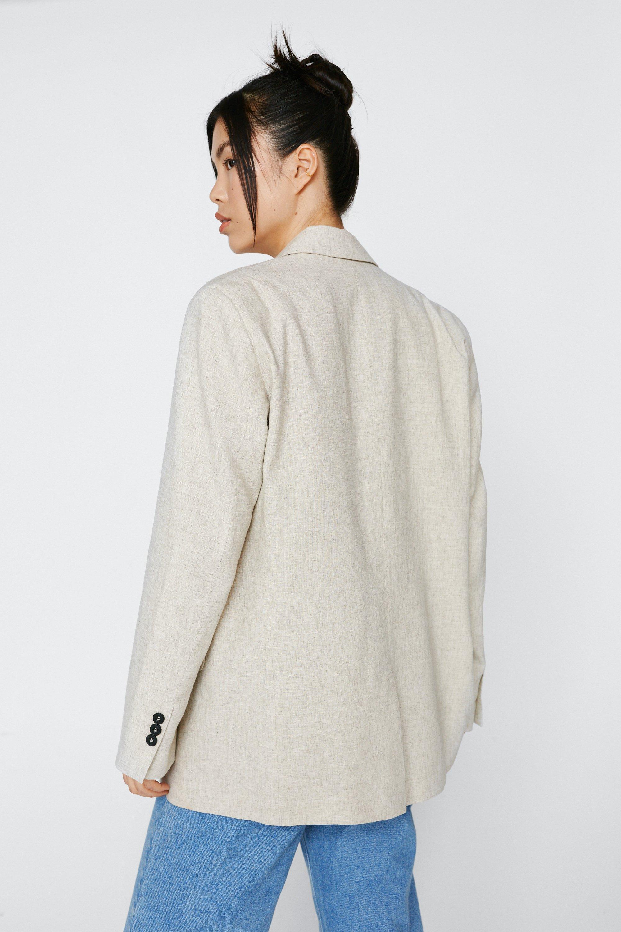 TEXTURED BLAZER - Ecru / Beige