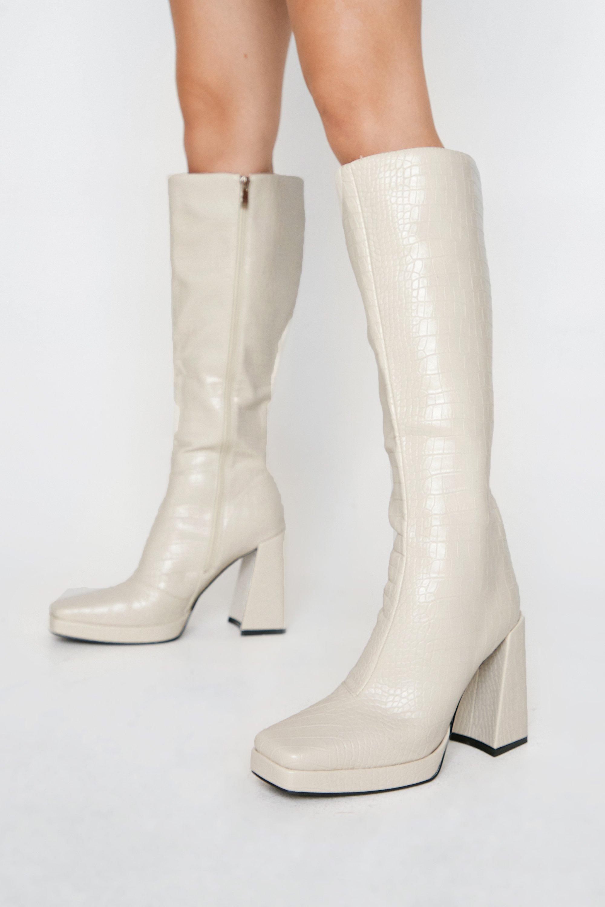 Nasty gal clearance white boots