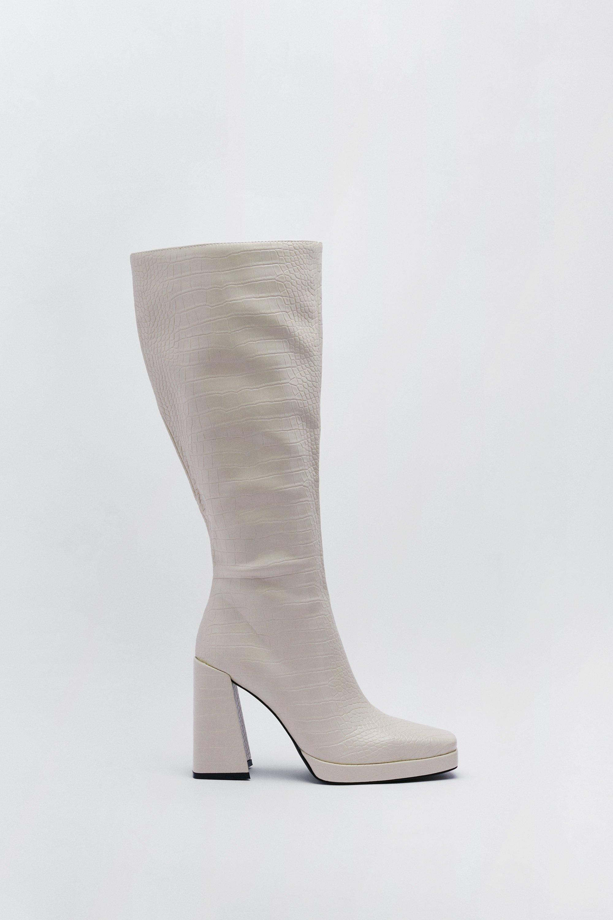 Croc white online boots