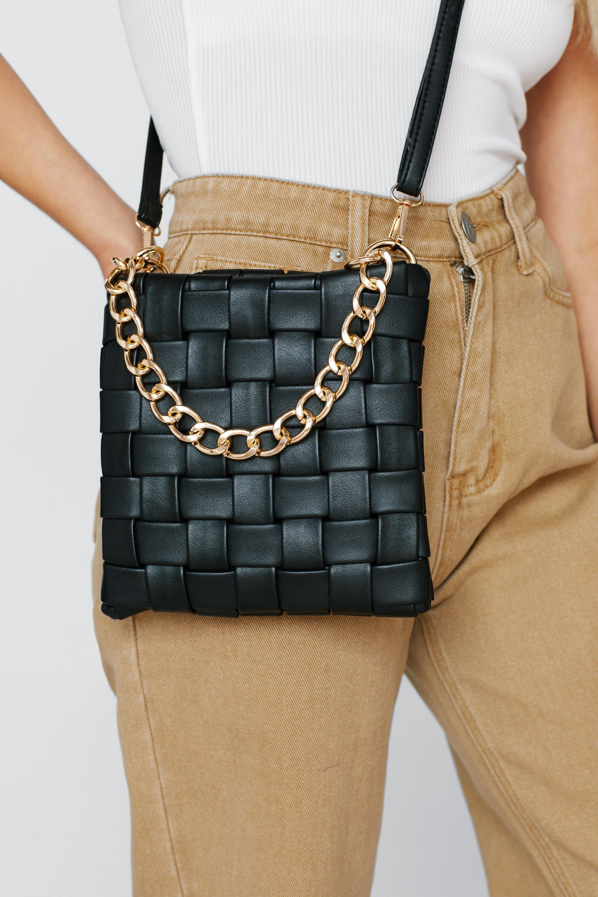 Weave Pu Shoulder Bag Nasty Gal