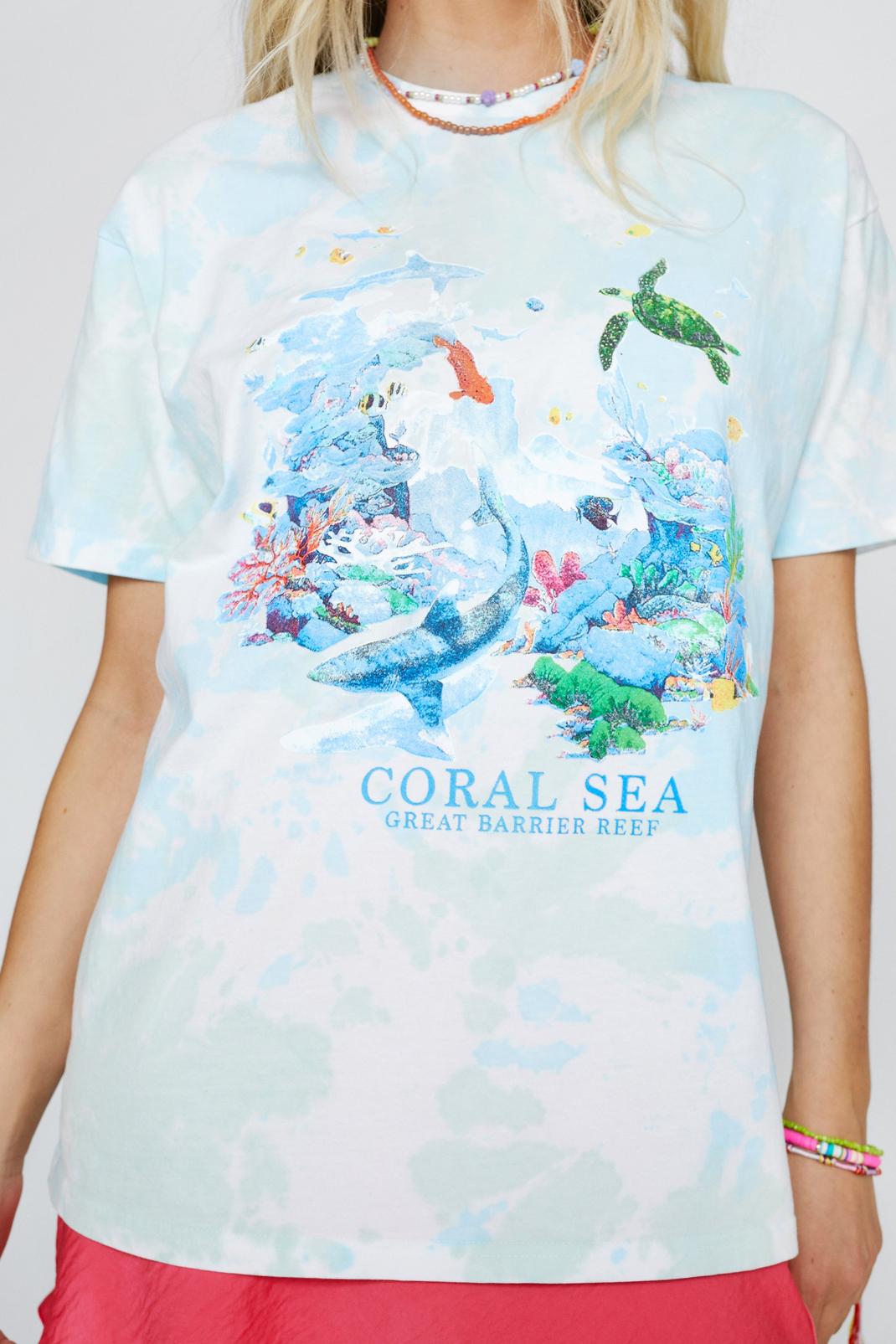 Coral Sea Oversized Graphic T-Shirt, 564 image number 2