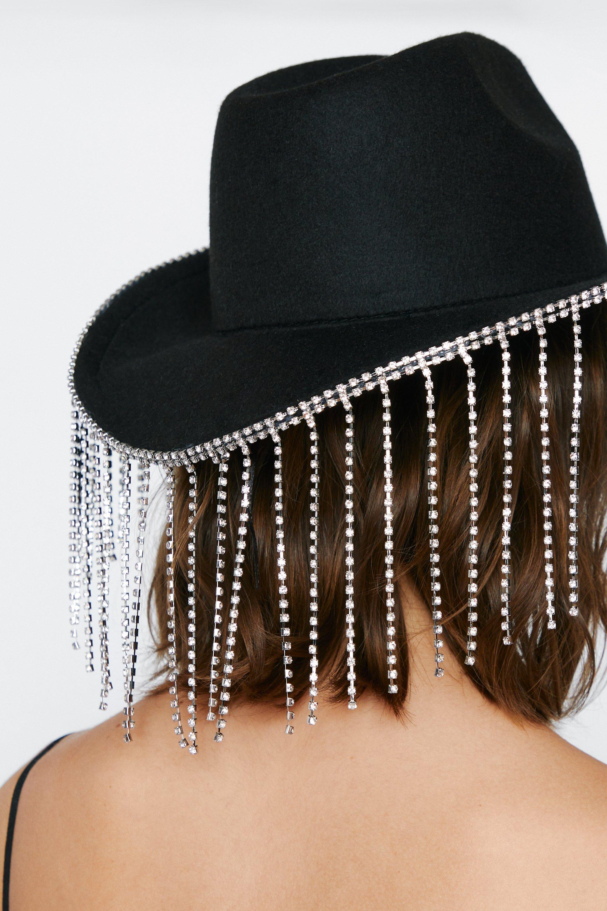 Diamante Fringe Cowboy Hat