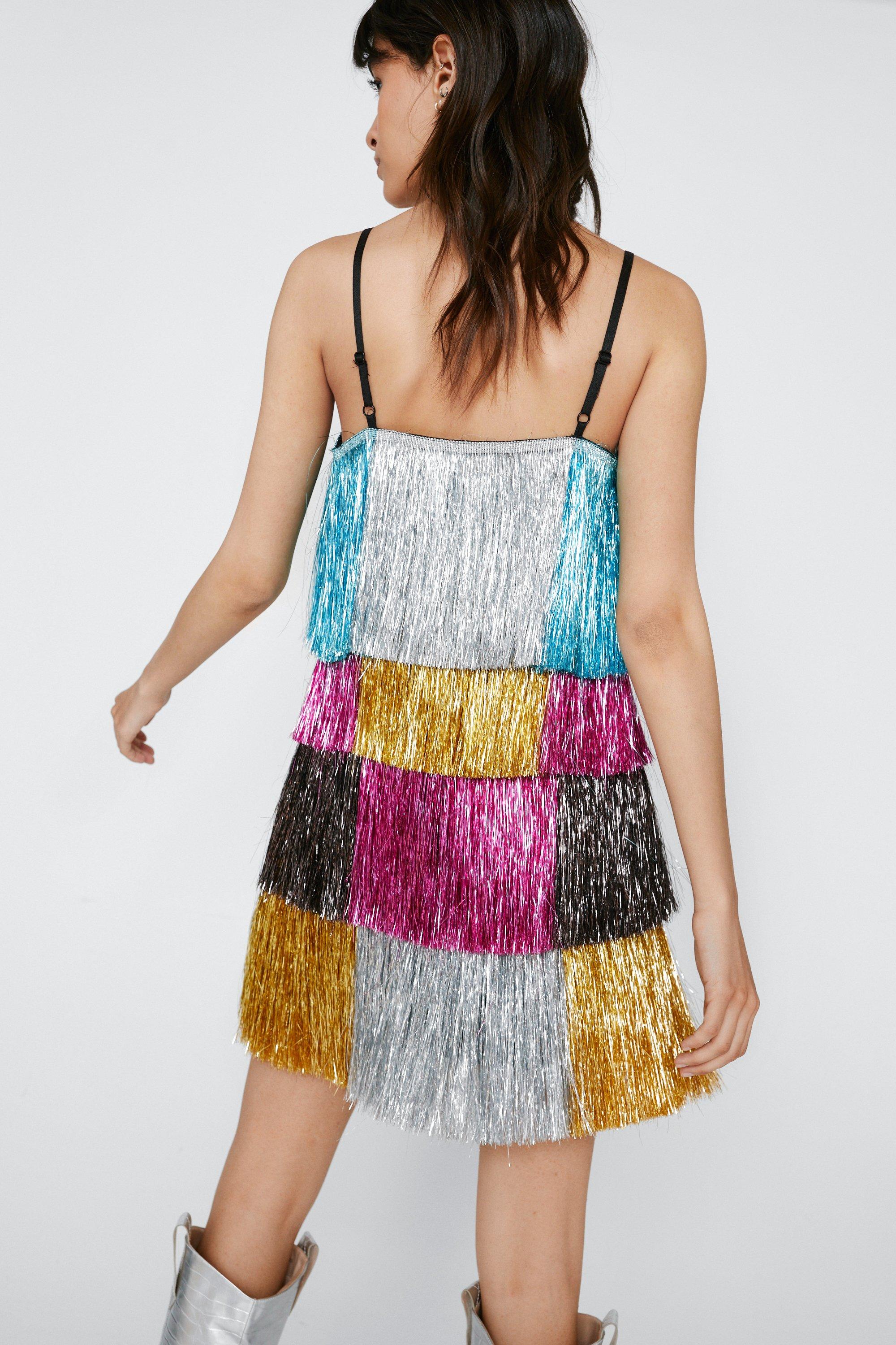 Tassel dress multi coloured sales