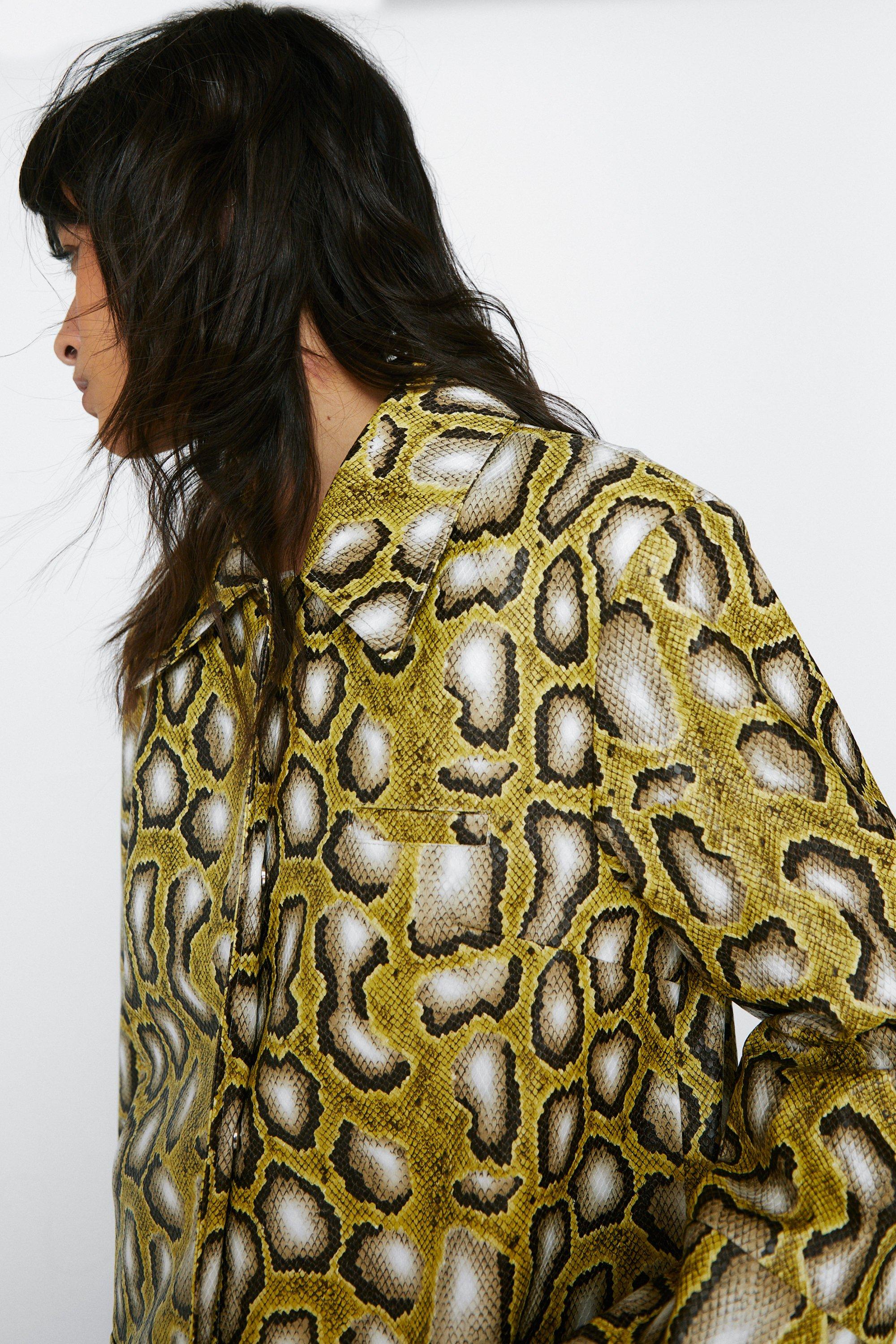 Snake print hot sale long jacket