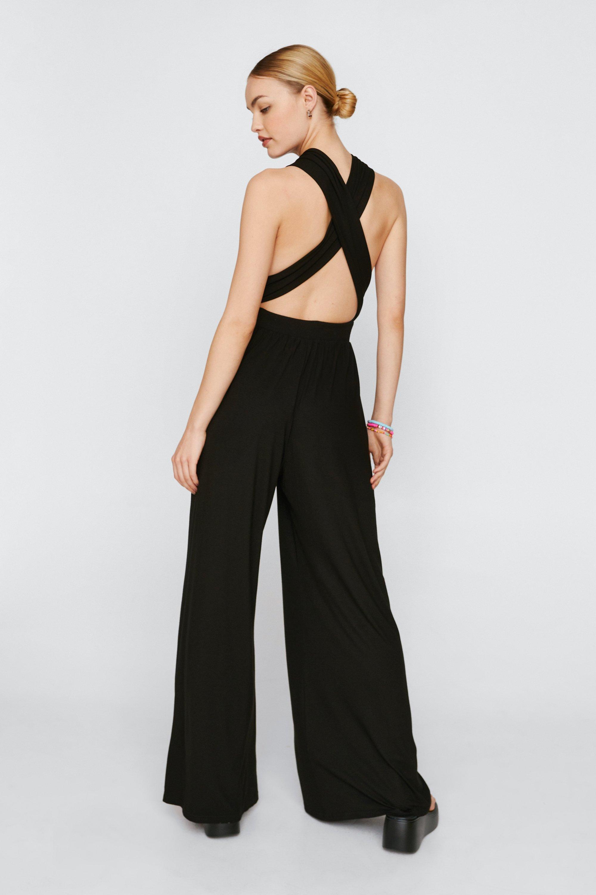 Satin Strapless Tailored Jumpsuit