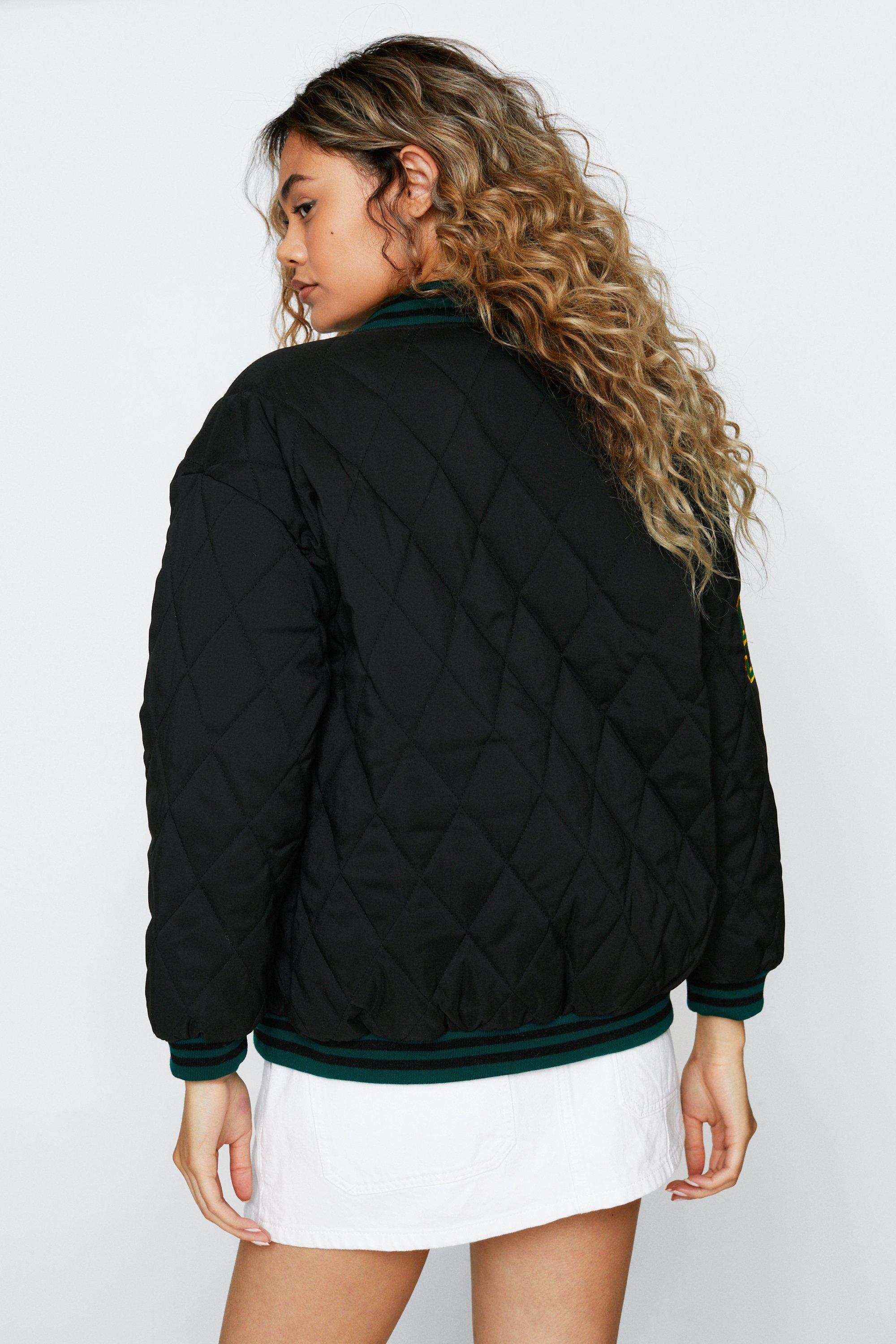 Quilted Oversized Varsity Jacket - Jakker - Tøj til kvinder (23062780)