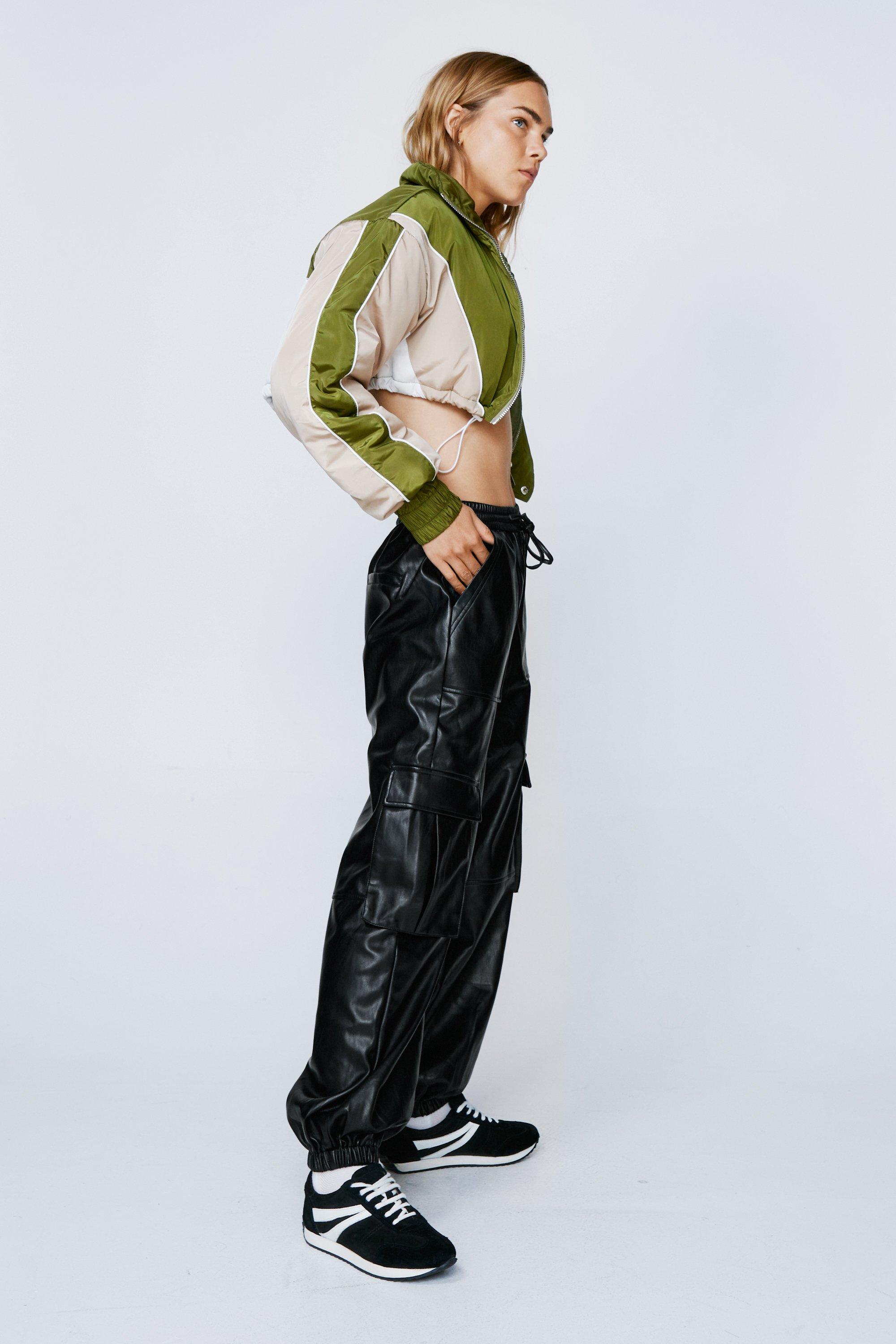 Nasty gal leather joggers sale