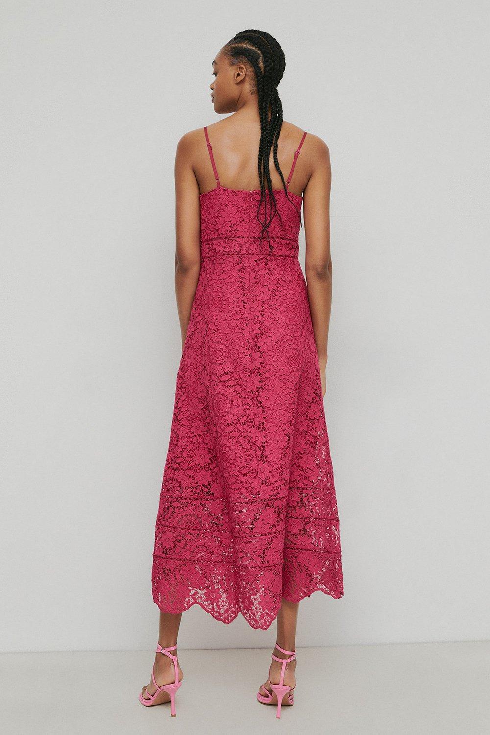 Warehouse lace shop midi dress