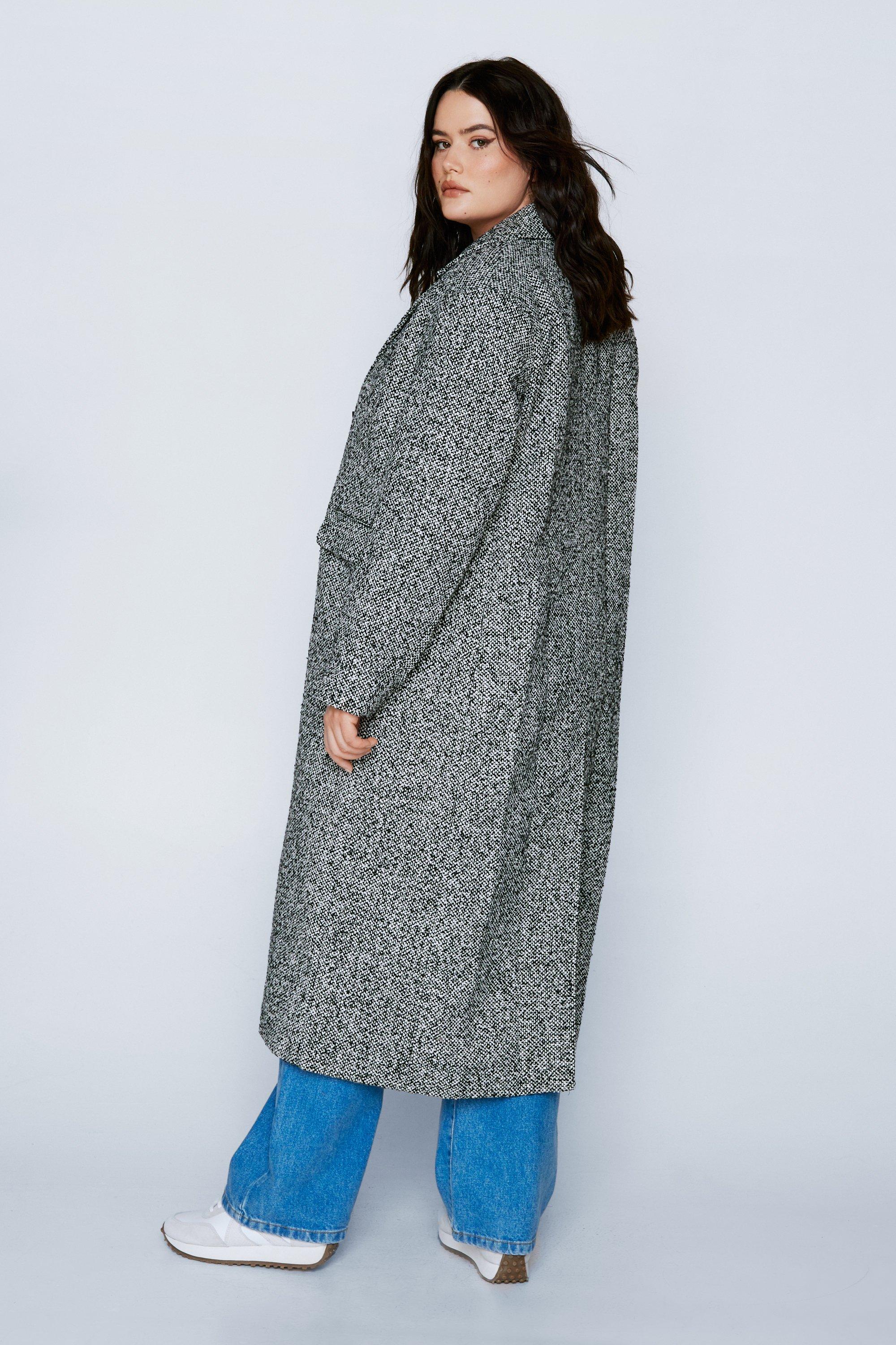 Plus size store grey coat