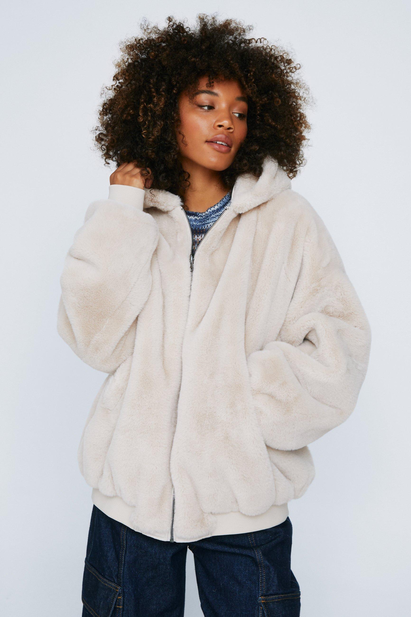 Her lip to Faux Fur Reversible Coat - www.onkajans.com