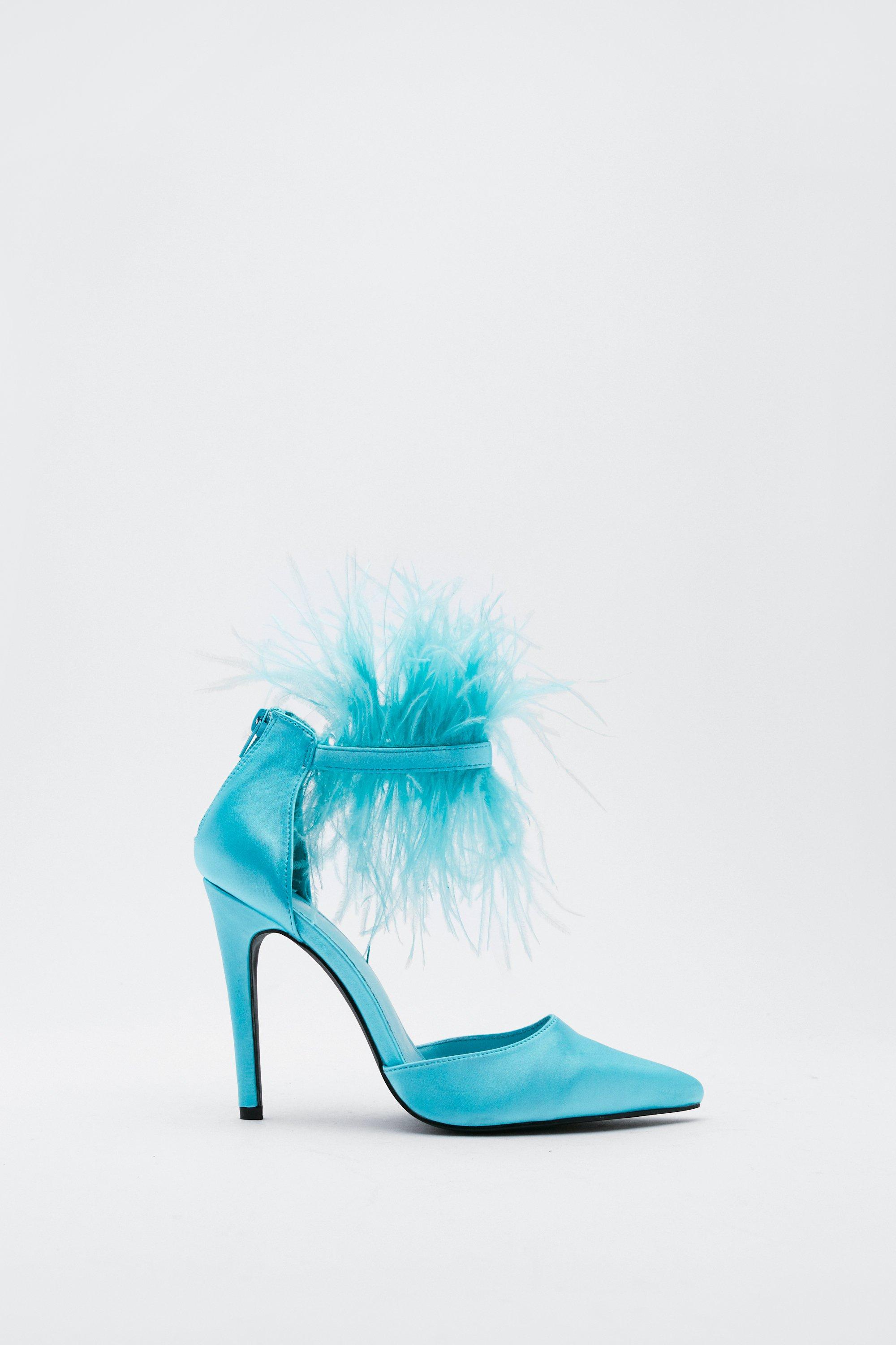 Feather stiletto outlet heels