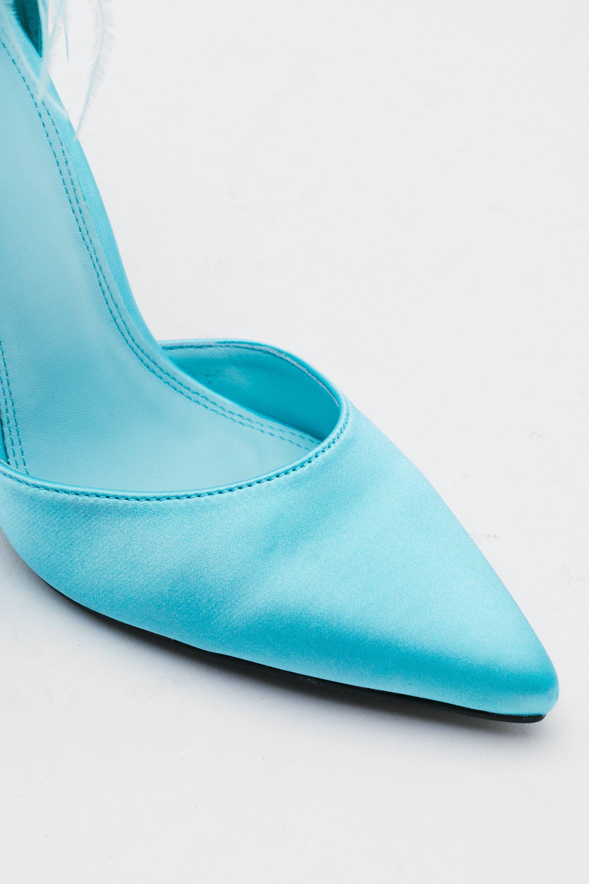 Light blue clearance court heels