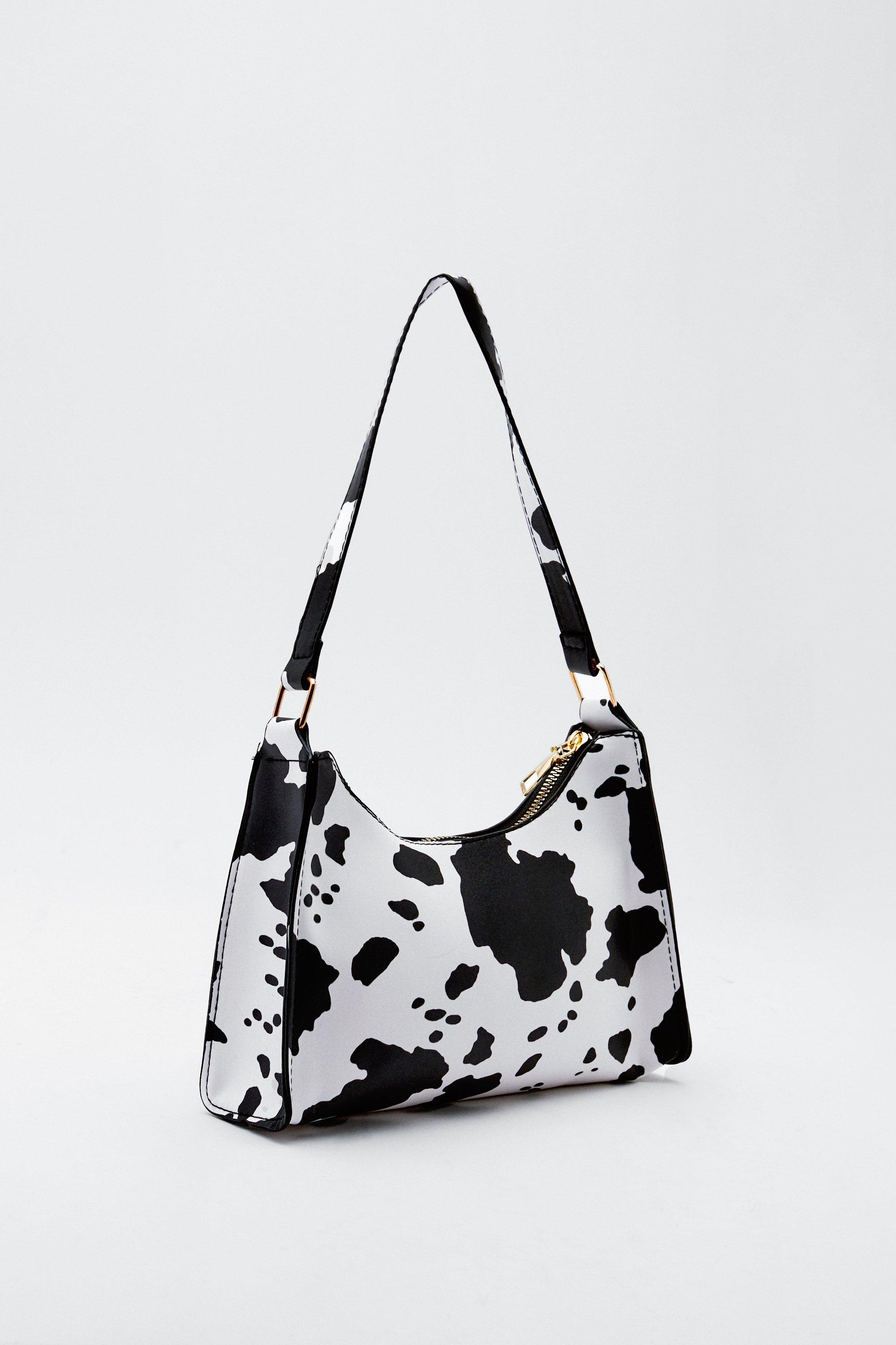 Cow print handbag sale