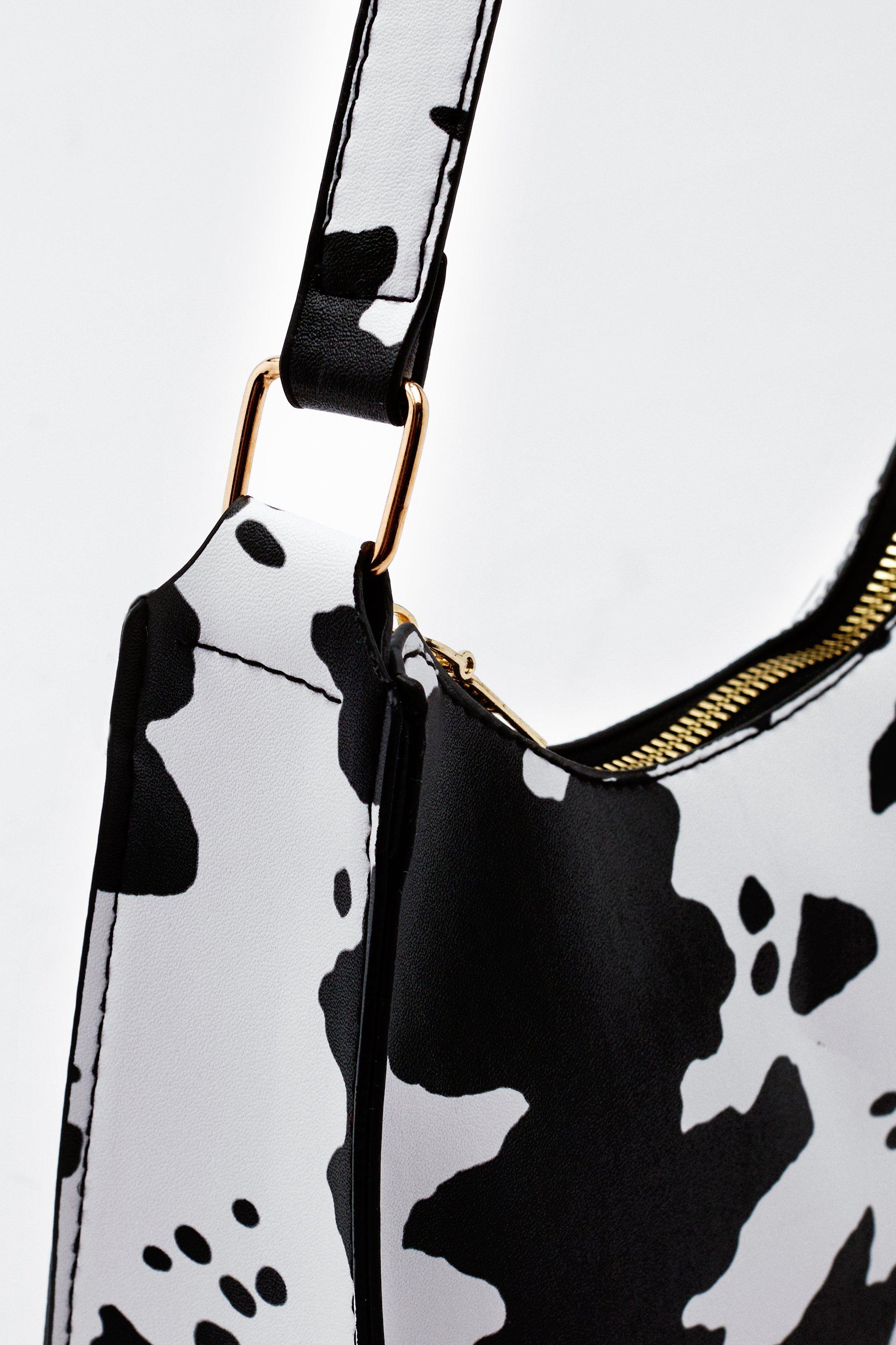 Cow print outlet shoulder bag