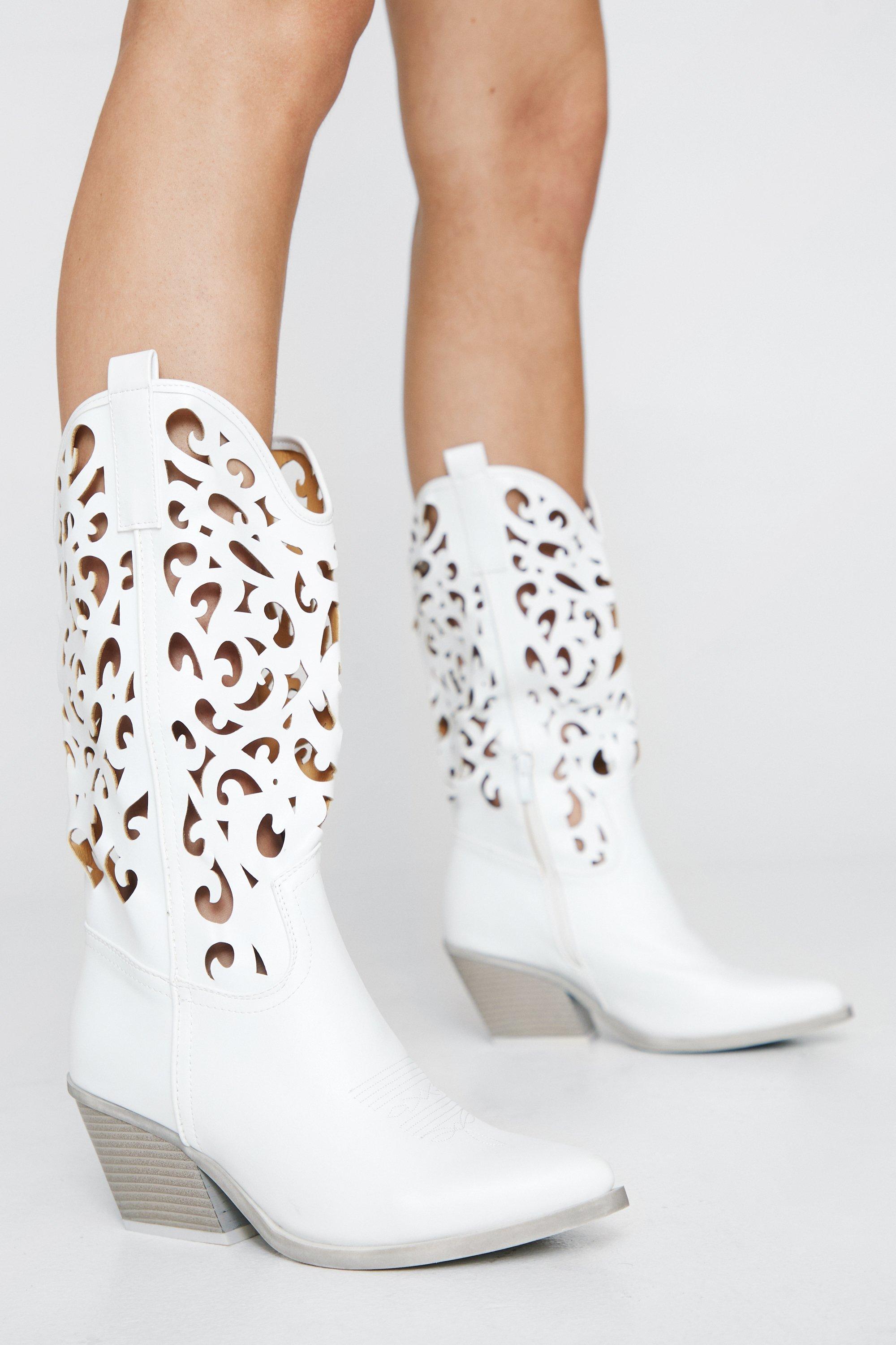 Nasty gal clearance white cowboy boots