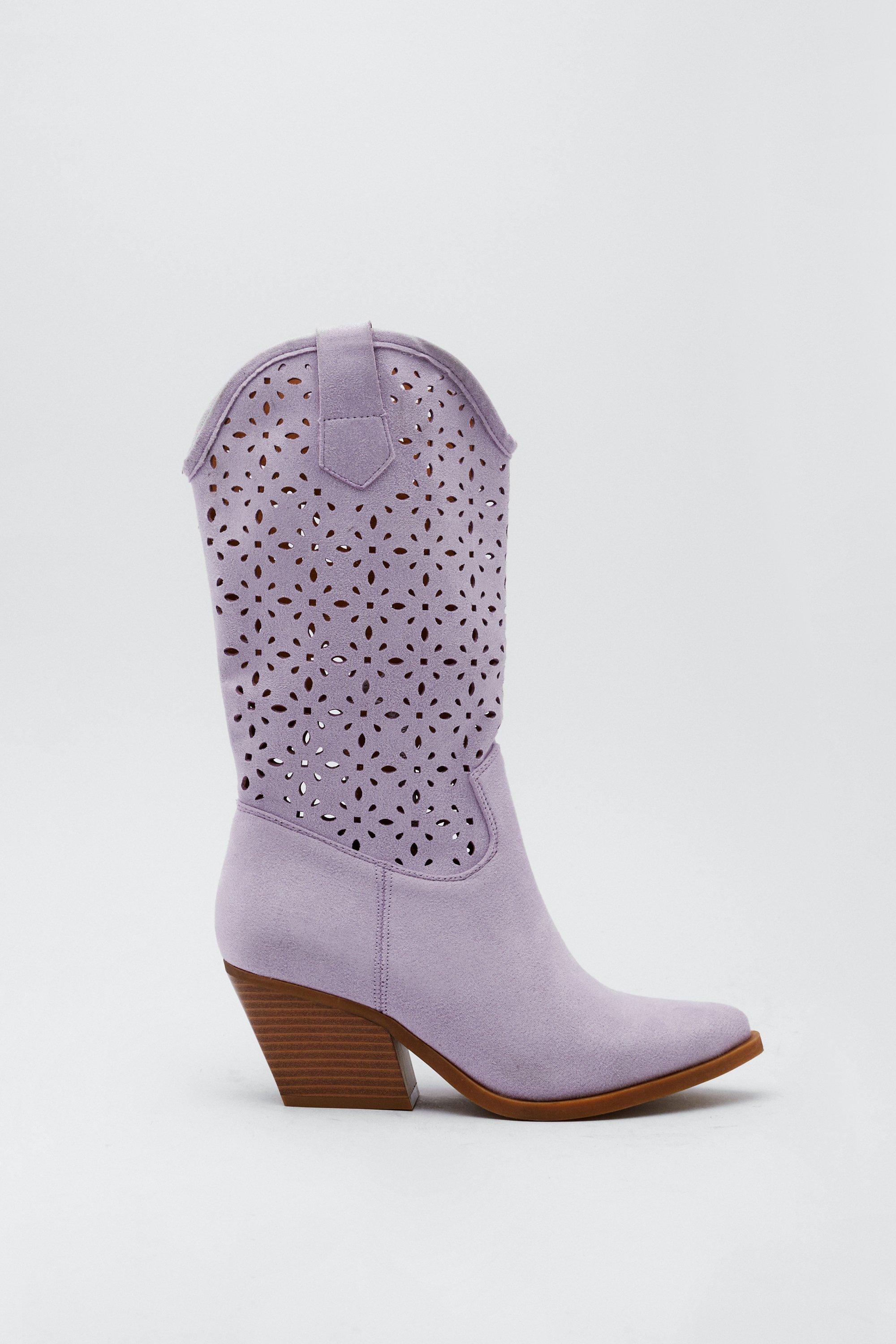 Lilac cowboy boots sale