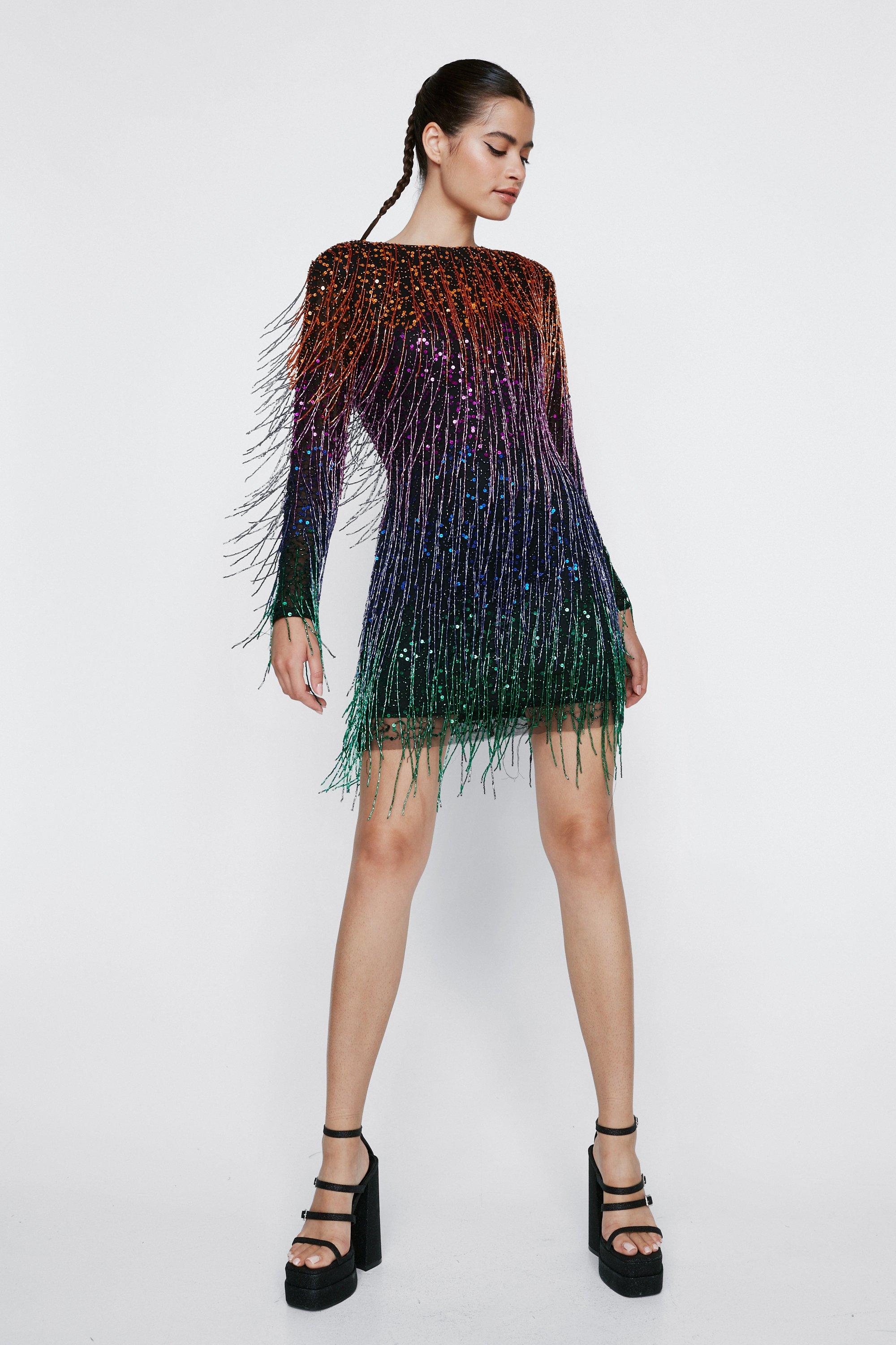 Nasty gal fringe dress hotsell