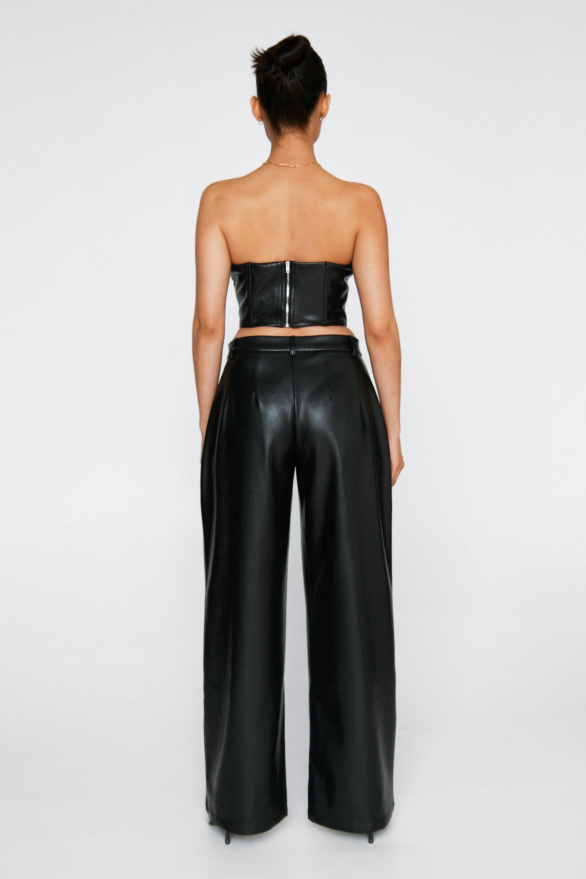 Pu hot sale trousers petite