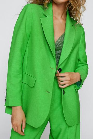 Green Single Breasted Tailored Blazer