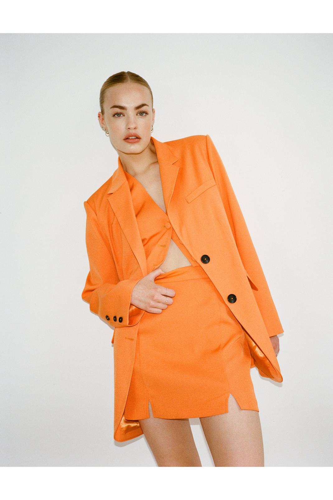Mini jupe tailleur, Orange image number 1