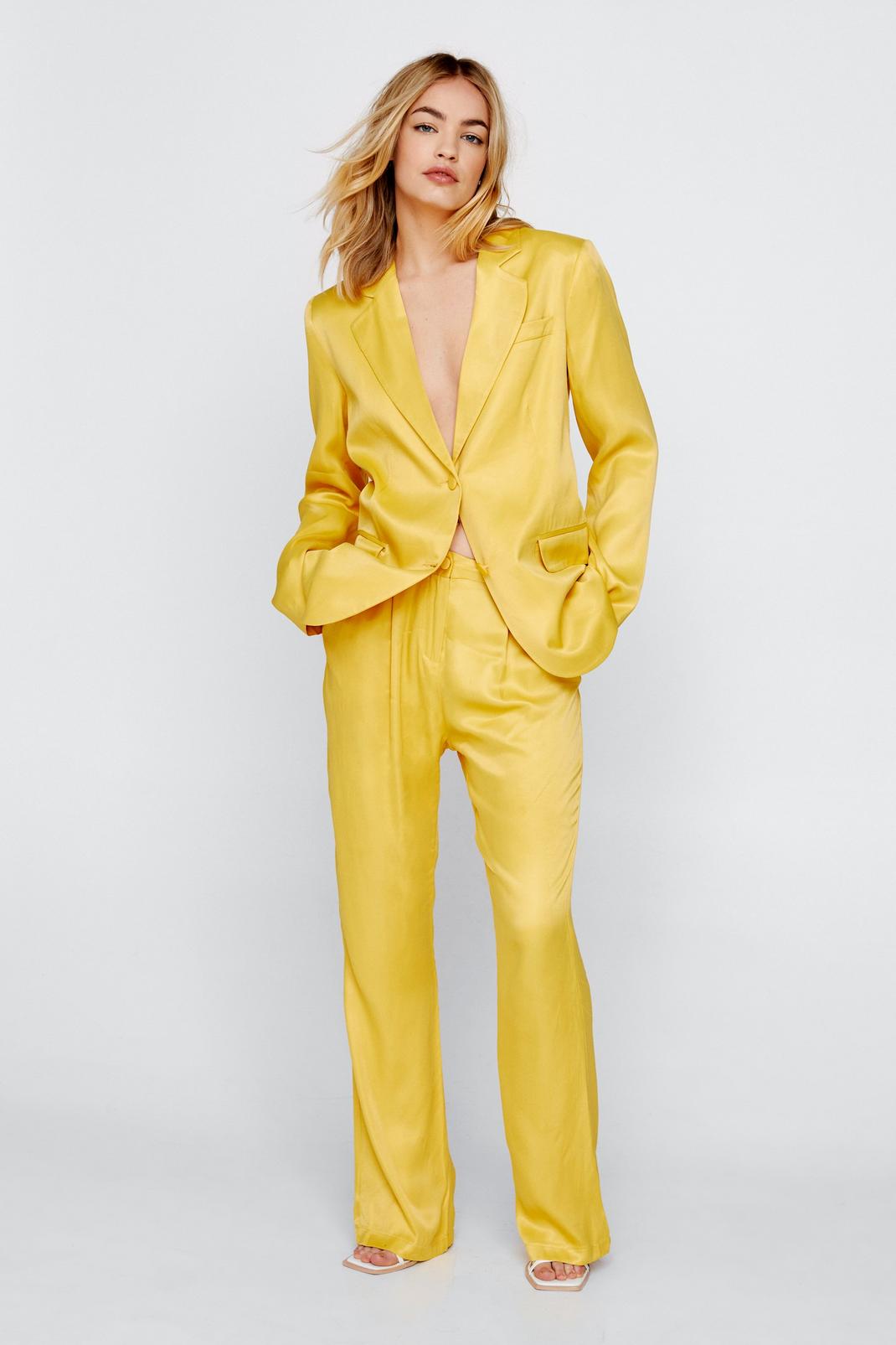 Yellow Tailored Blazer and Pants Set image number 1
