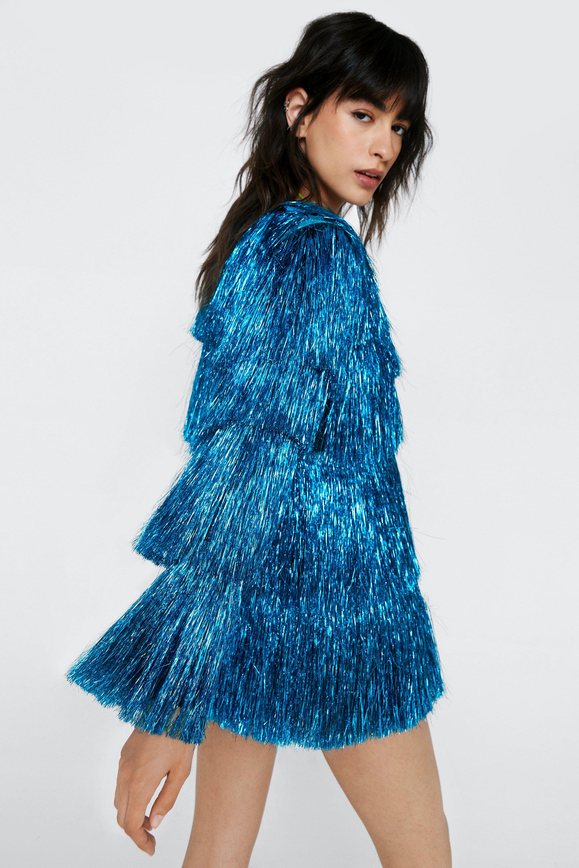 Longline Tinsel Fringe Jacket