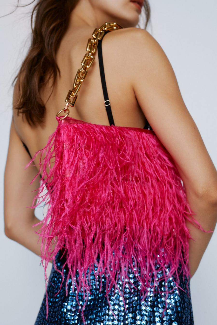 Feather Chain Strap Bag 