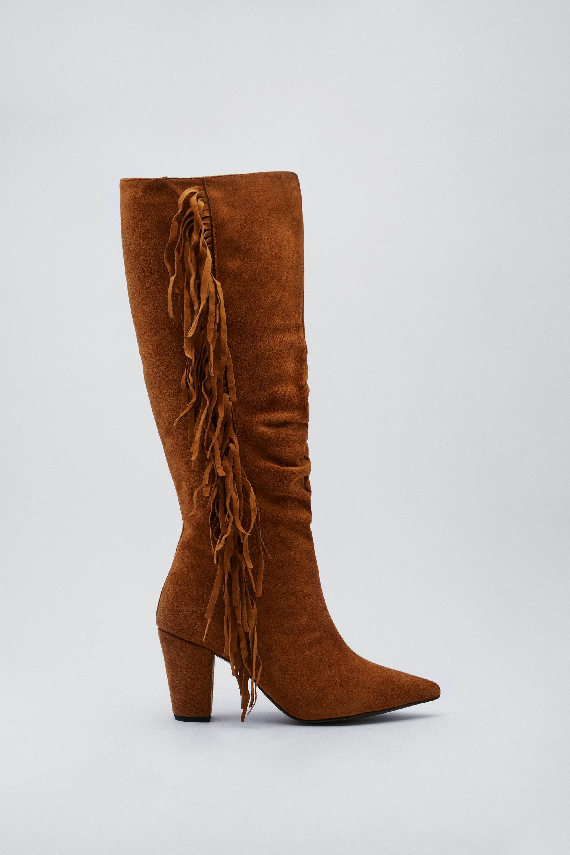 Tassel 2024 boots suede