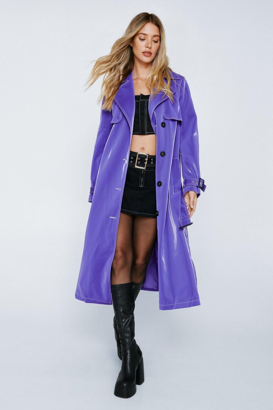 High Shine Premium Belted Trench Coat
