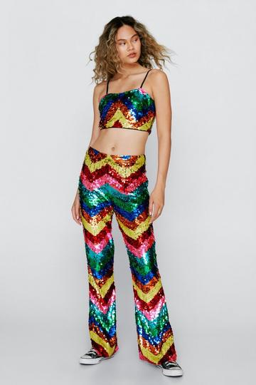 Sequin Flared Pants Nasty Gal 2259