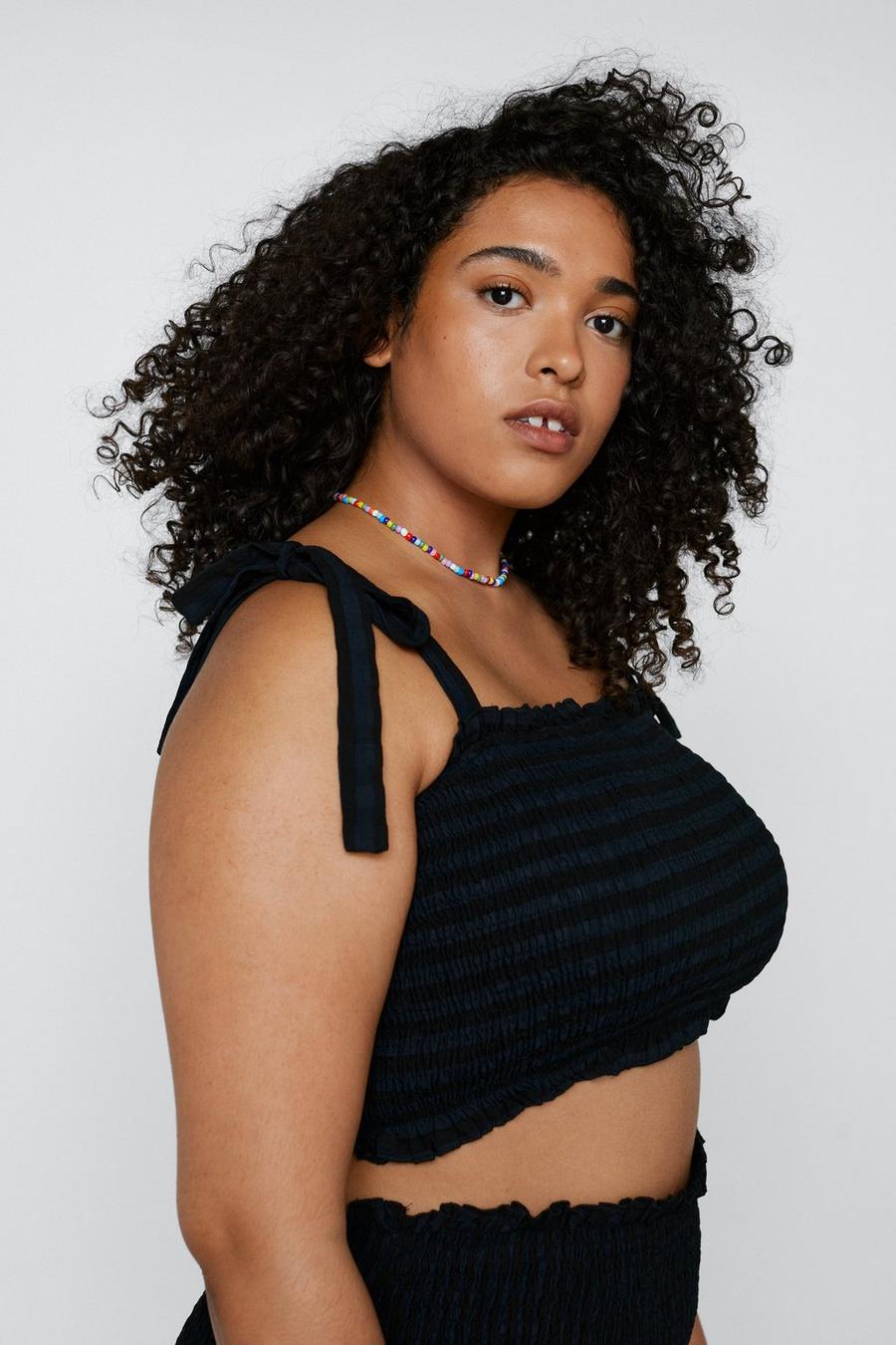 Plus Size Shirred Co-ord Cami Top