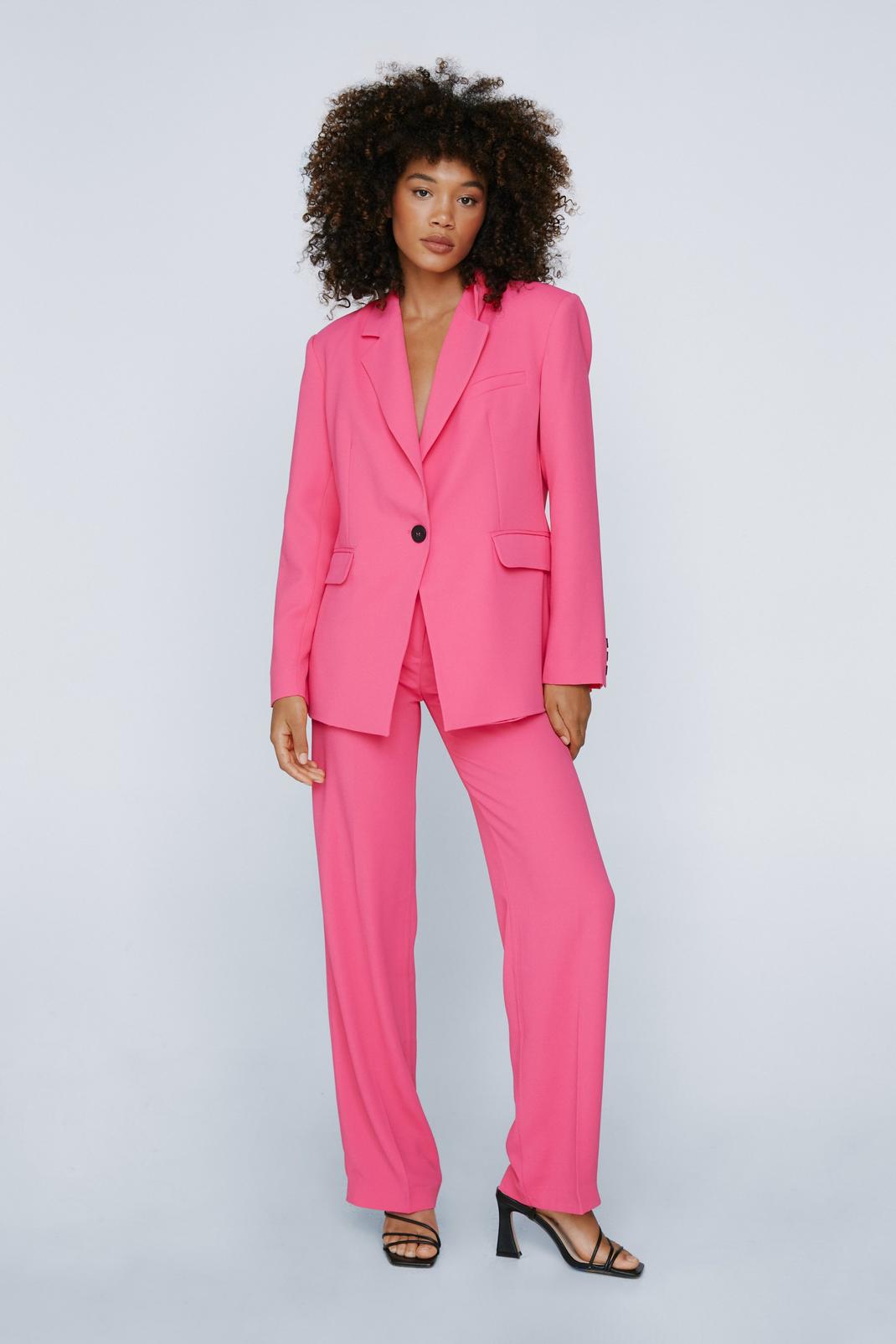 Coral pink Tailored Draped Flared Pants image number 1