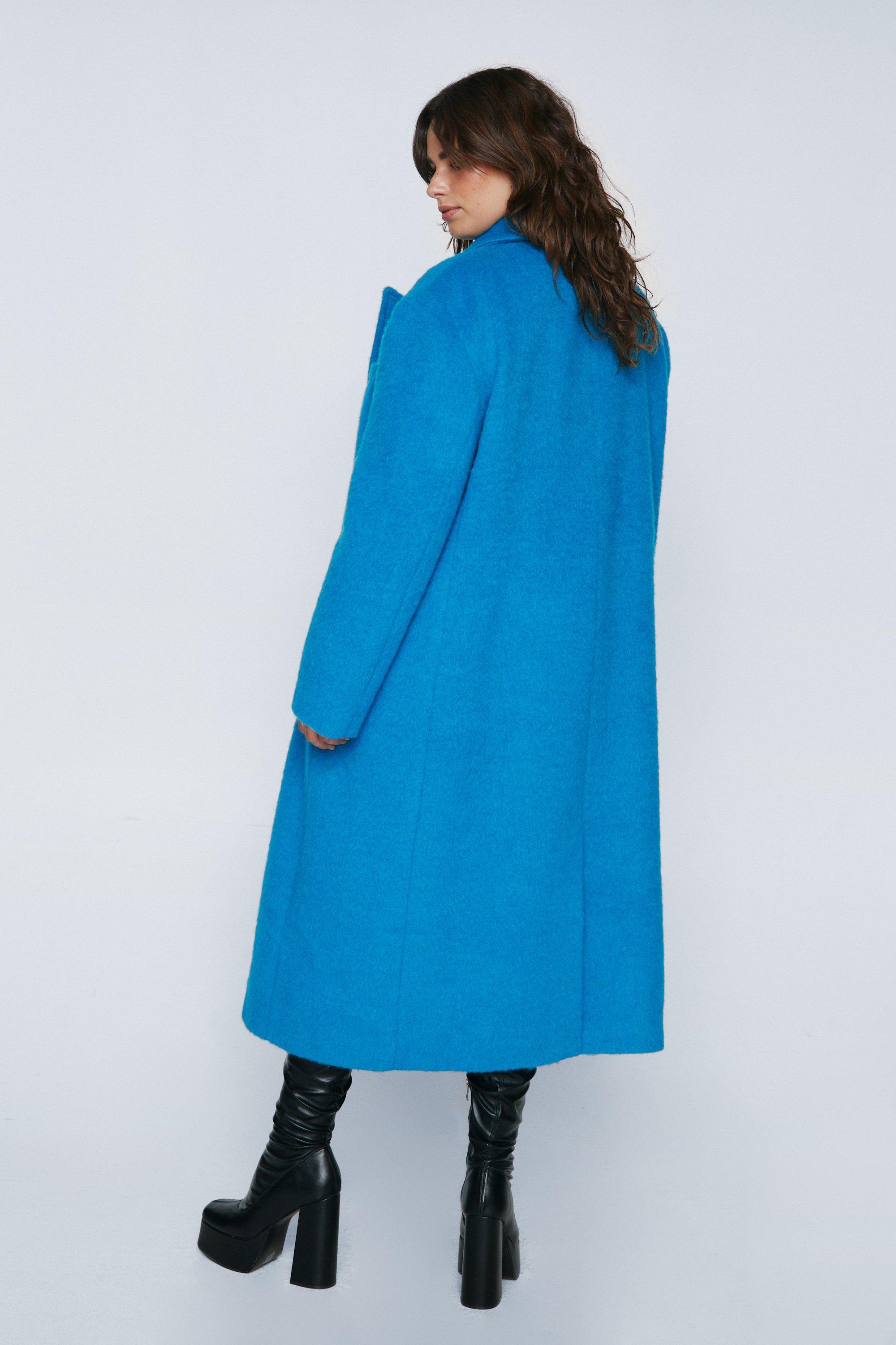 Plus size 2024 teal coat