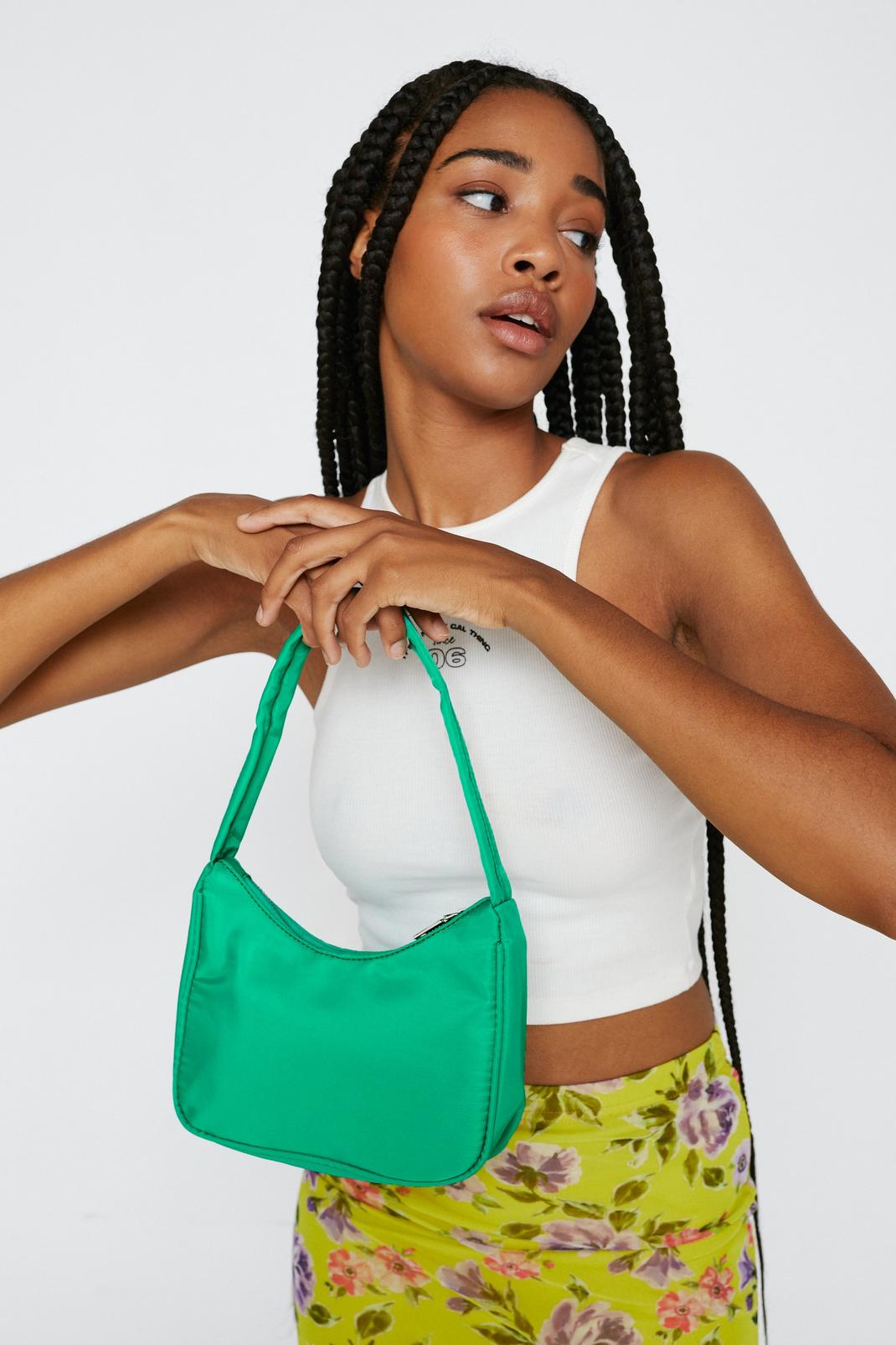 Bright green Nylon Shoulder Bag image number 1