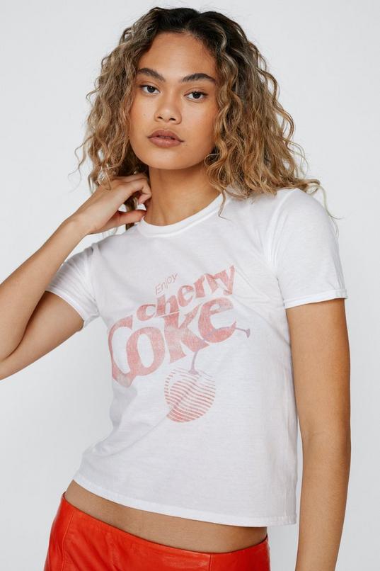 Cherry Coke Fitted Graphic T-shirt | Nasty Gal