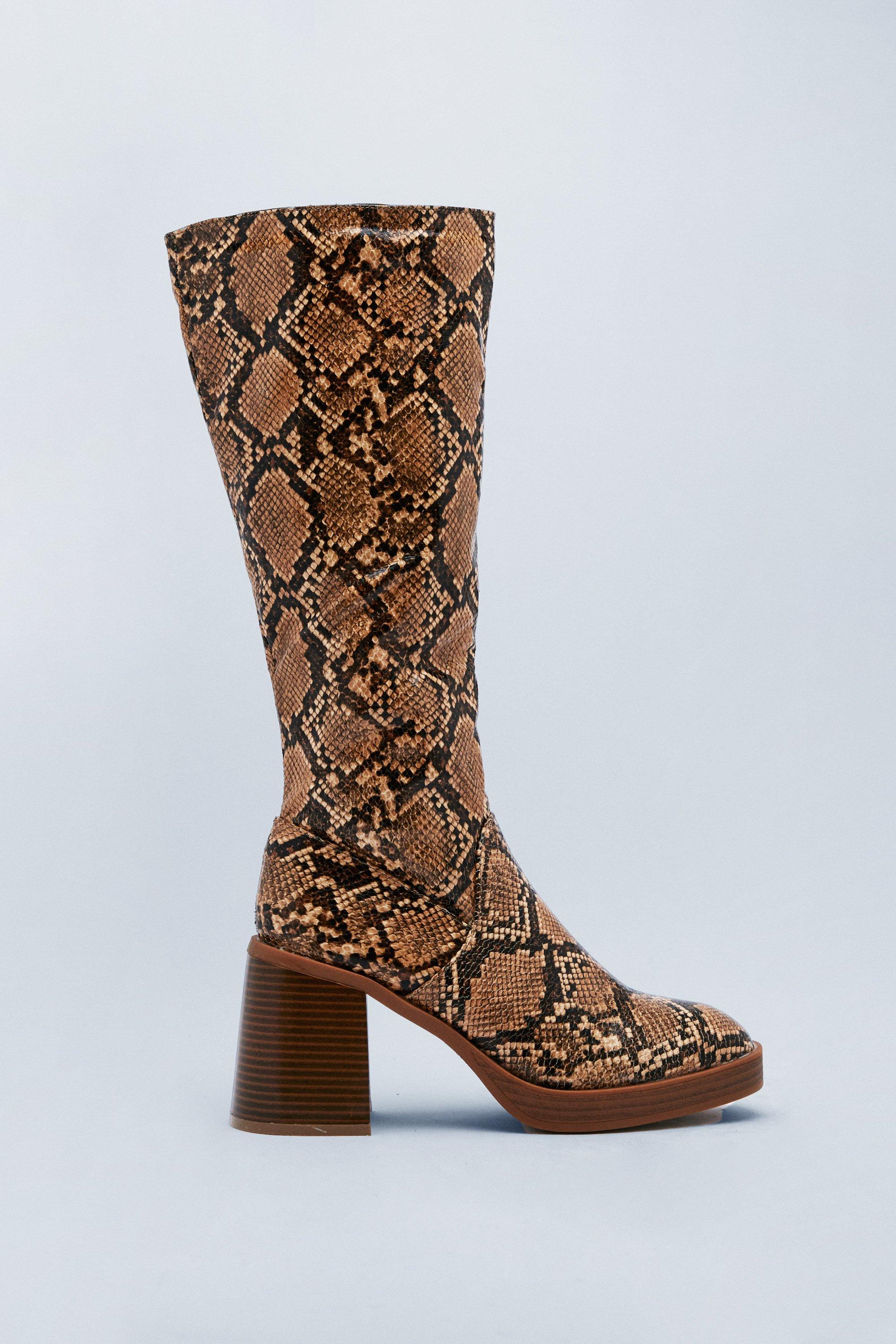 Faux on sale snake booties