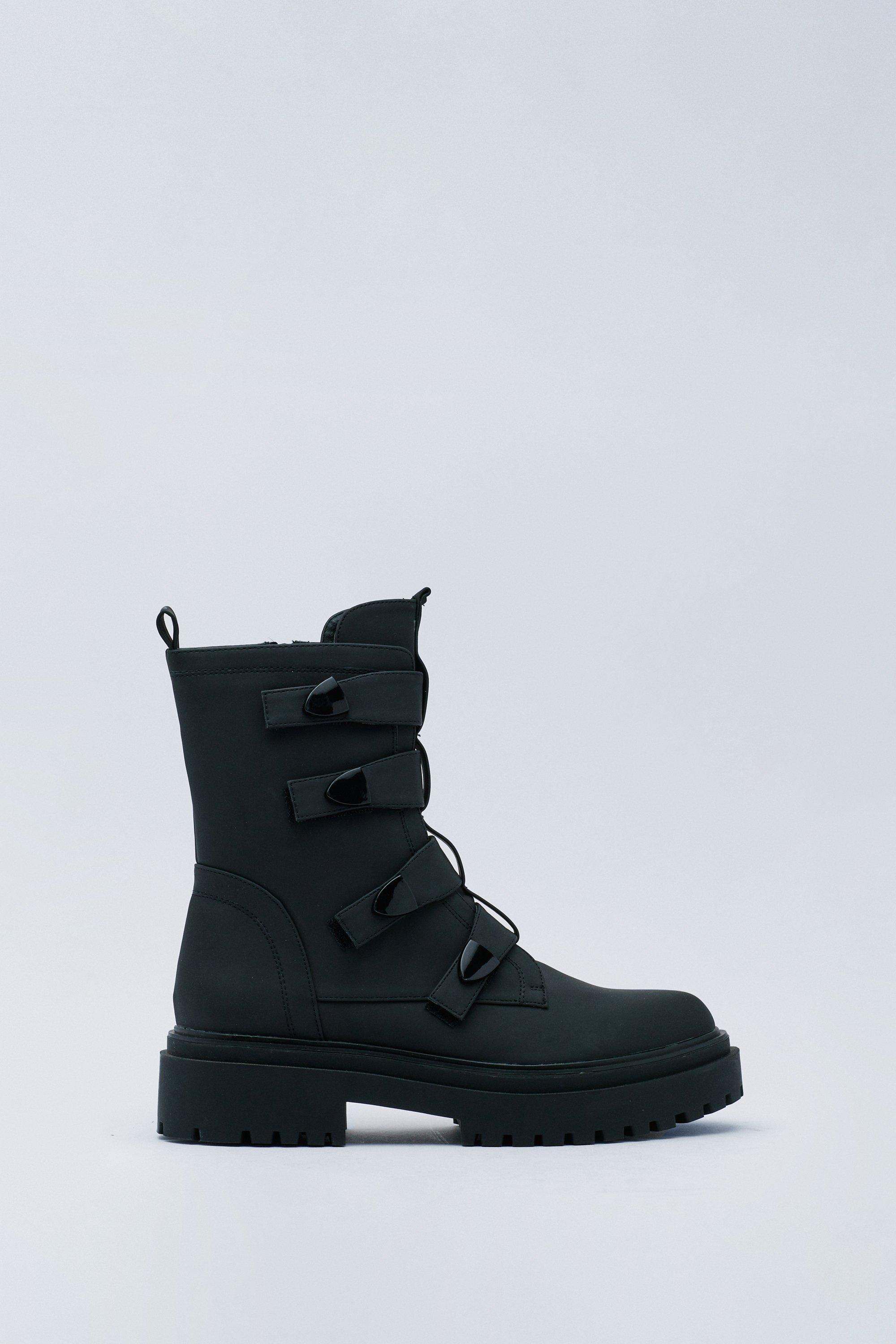 Buckle strap outlet booties