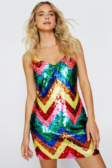 Tipsy Elves Christmas Sequin Dresses for Women - Tailored Bright Sequin Dresses for Parties and Gatherings