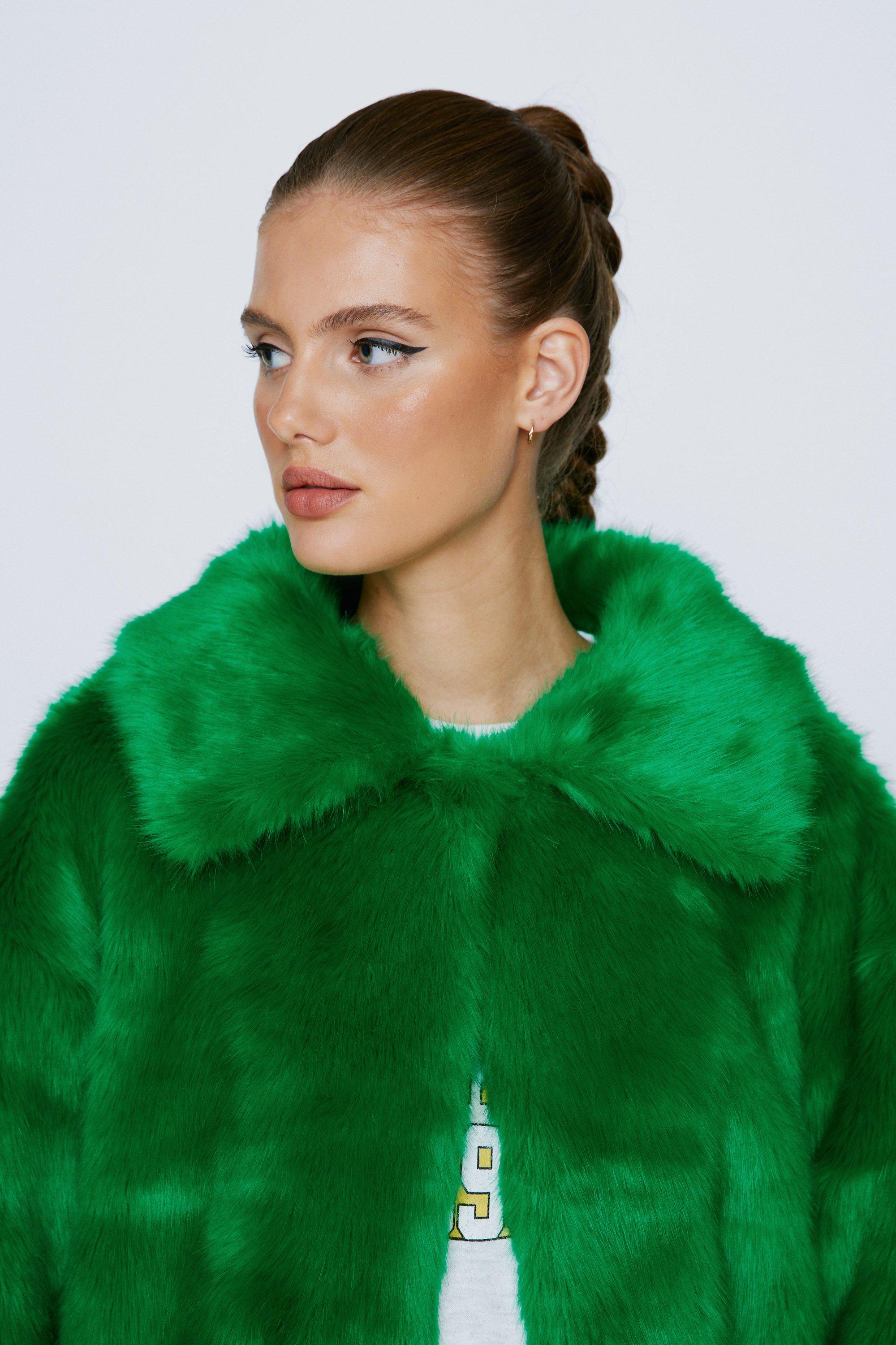 Jakke green fur outlet coat