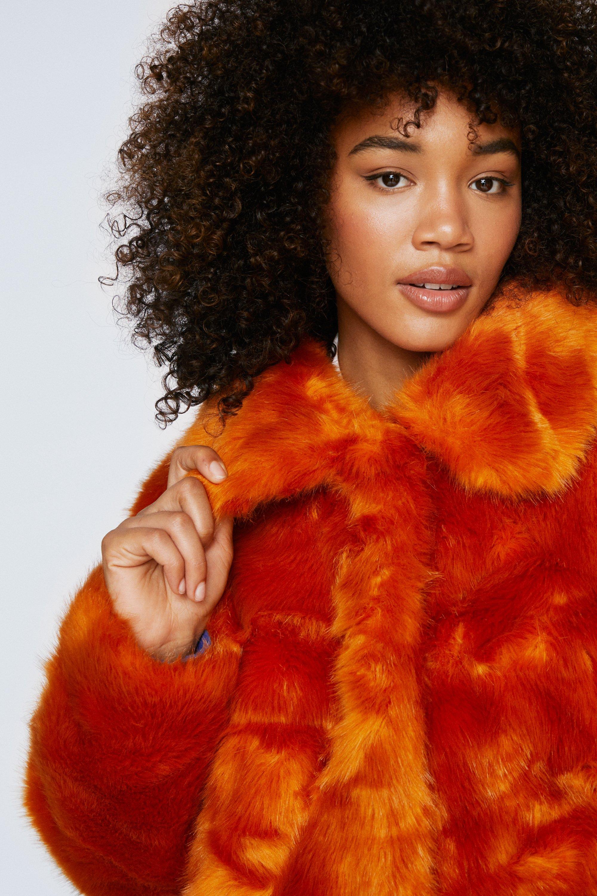 Nasty gal shop faux fur coat